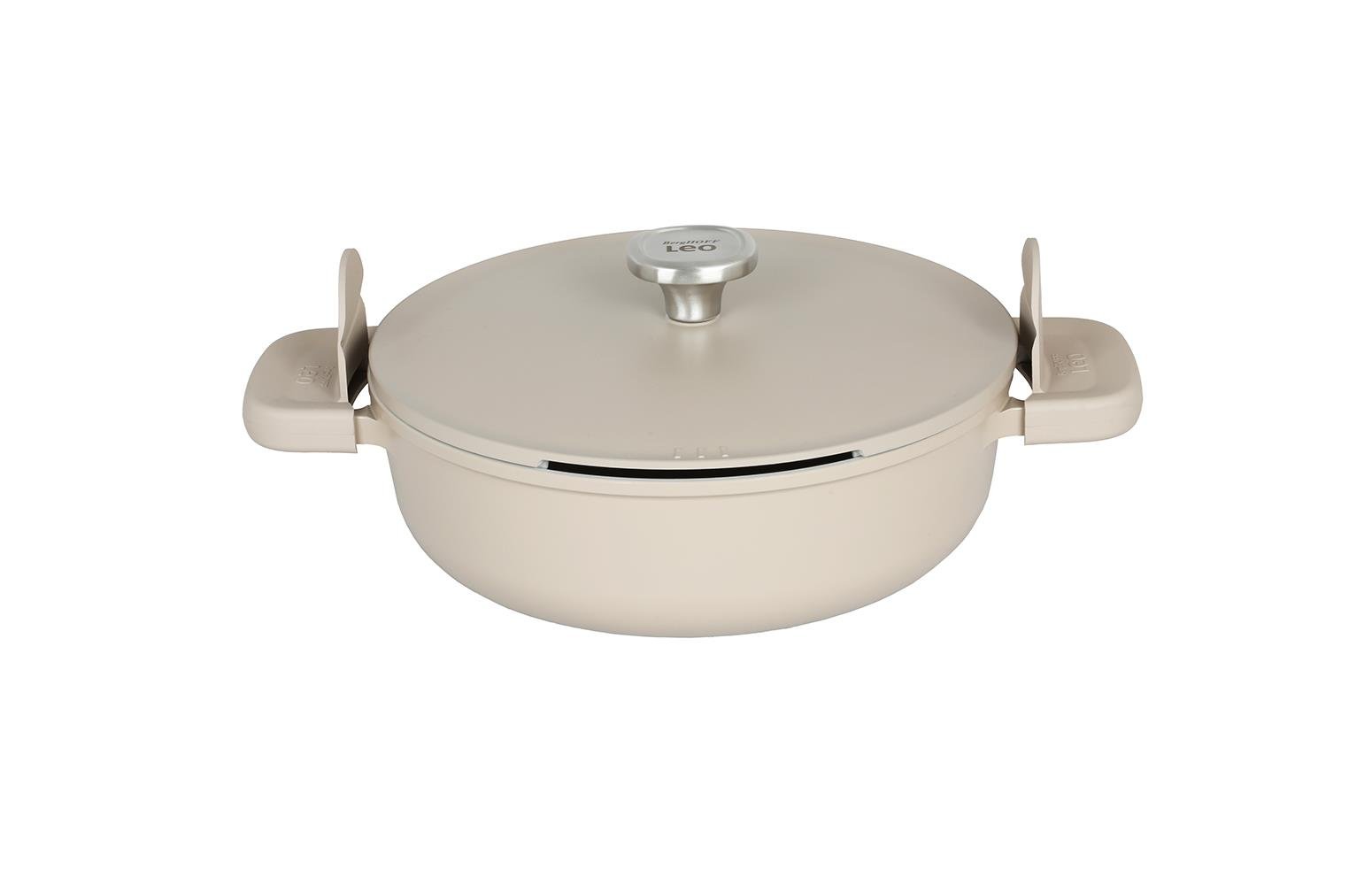 Berghoff Leo Phantom Kapaklı Yapışmaz Sote Tavası 28 Cm Latte