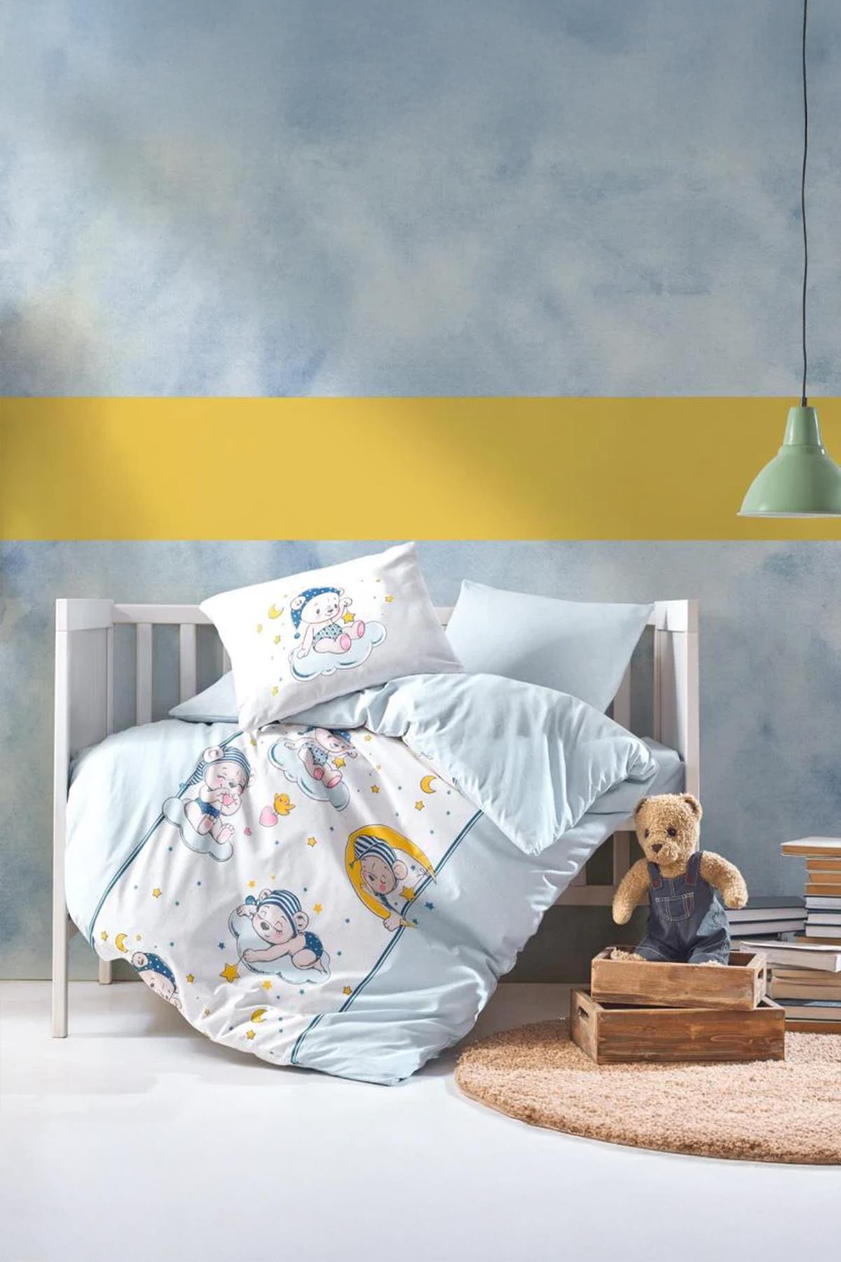 Cotton Box Bebek Nevresim Takımı Bear Mavi