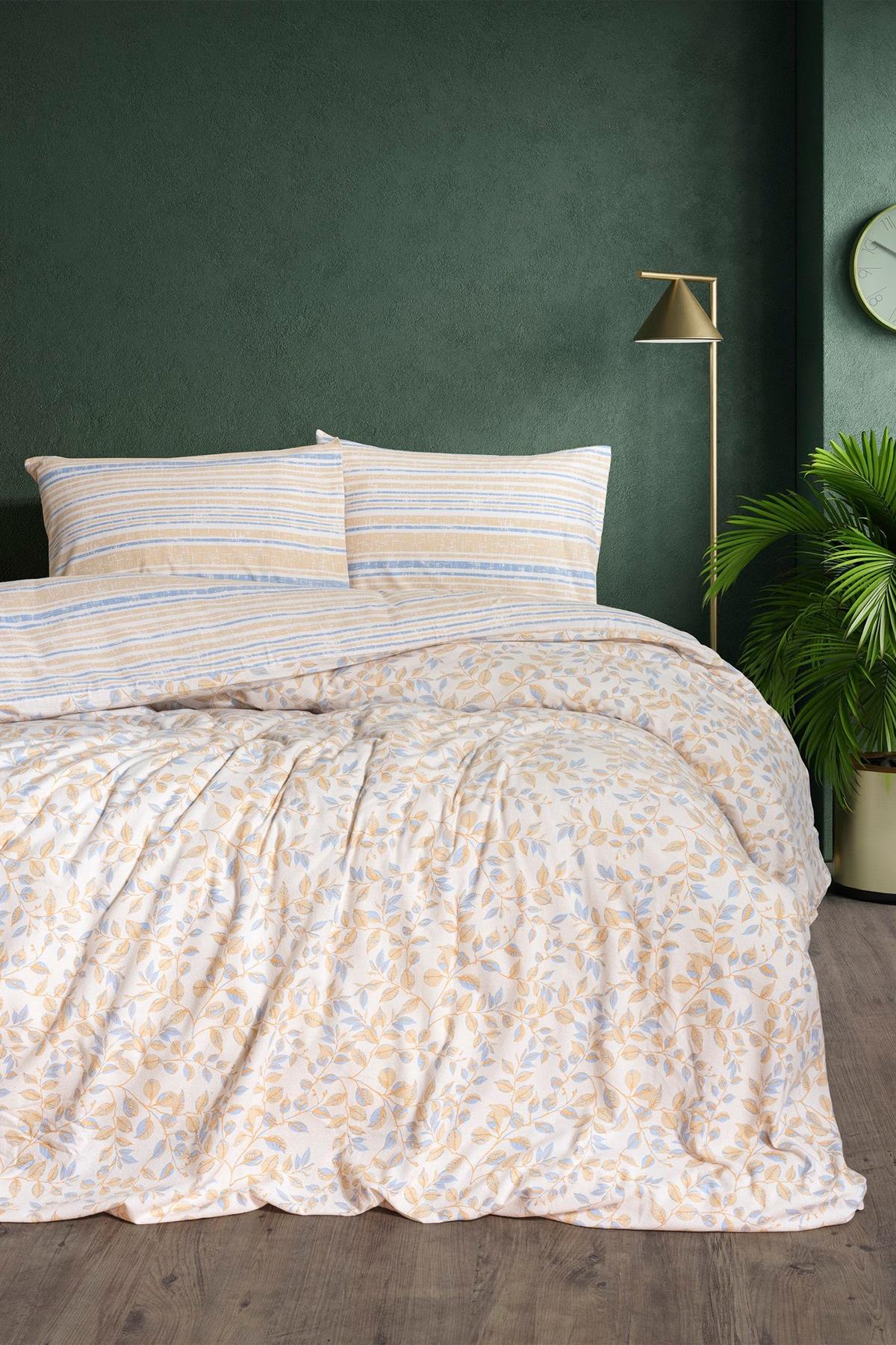 Cotton Box Flanel Nevresim Takımı Roof Tek Kişilik Mavi