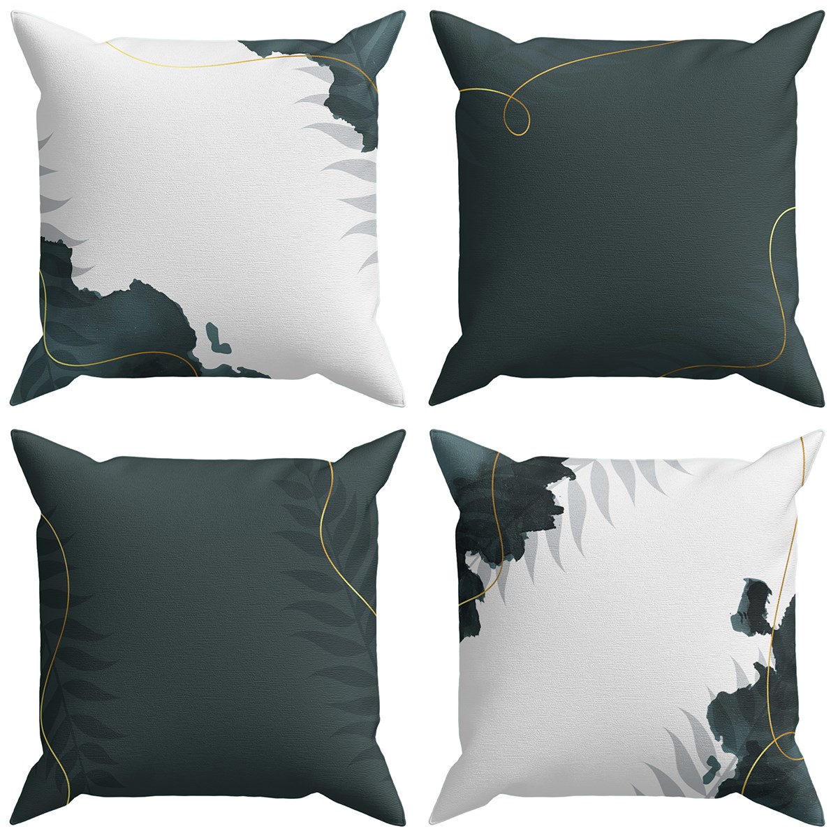 Evdek Abstract 4’lü Kırlent Kılıfı Ds19 45x45 Cm