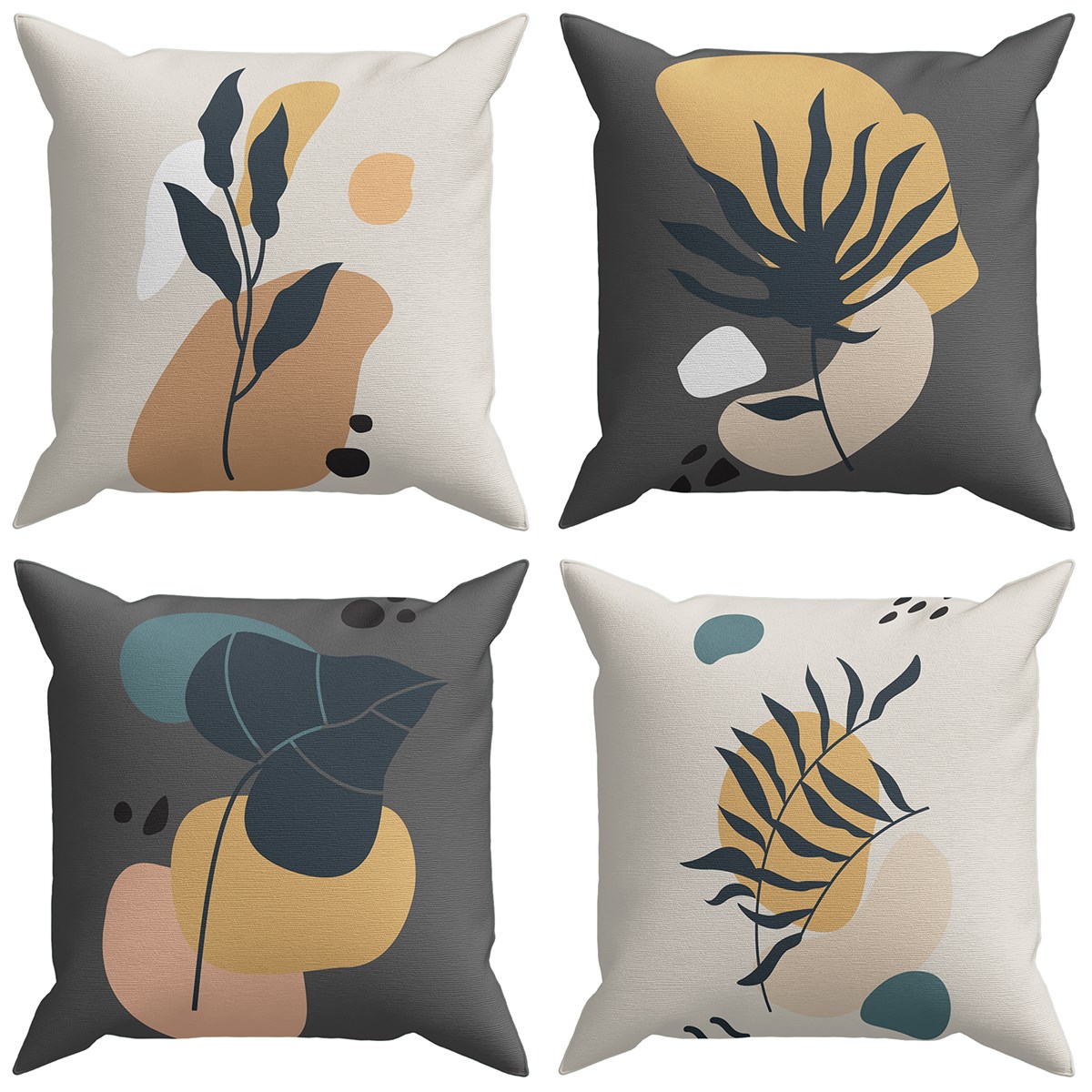 Evdek Abstract 4’lü Kırlent Kılıfı Ds22 45x45 Cm