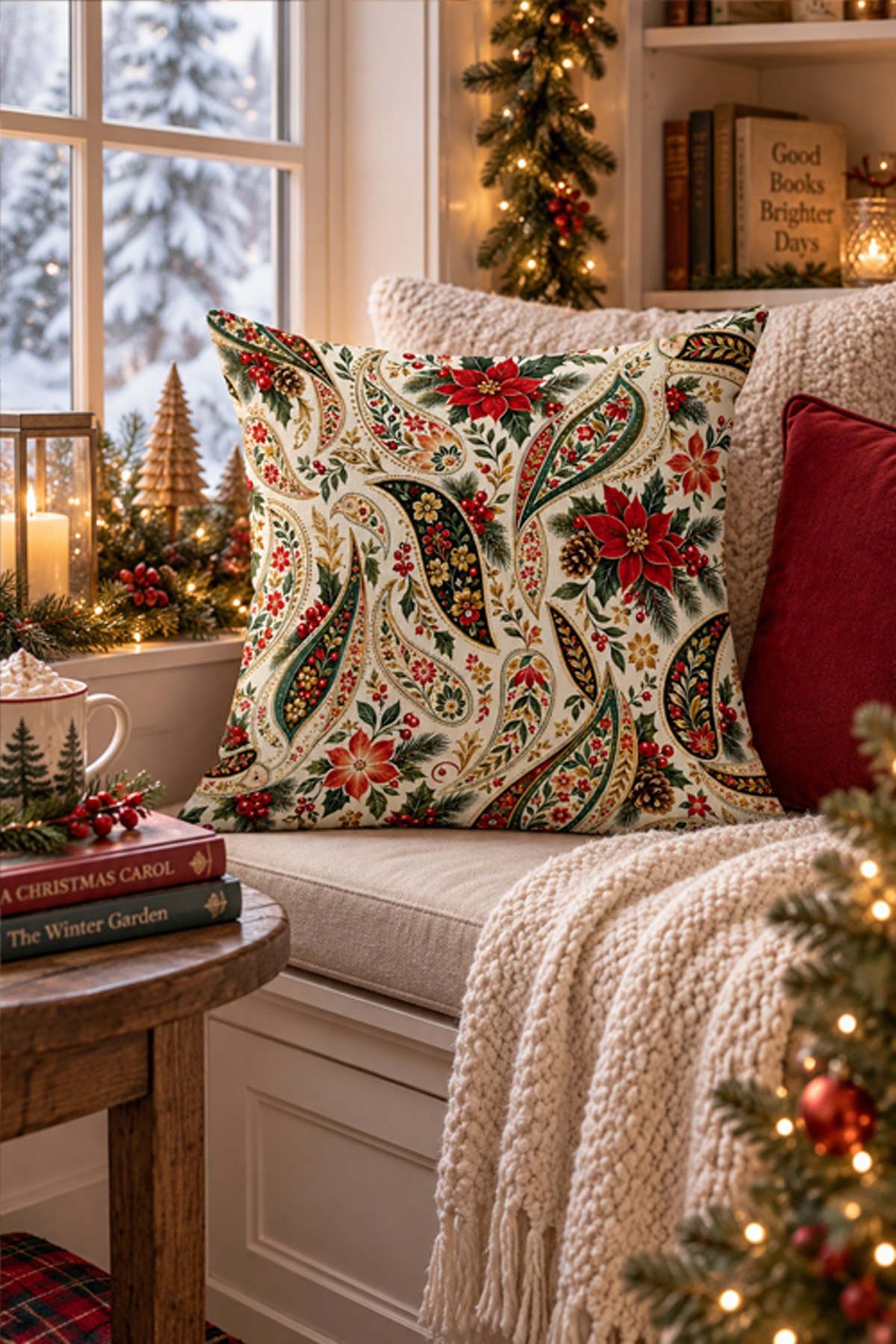 Evdek Christmas Çift Tarafı Baskılı Kırlent Kılıfı 6ECHD25 - 7065974