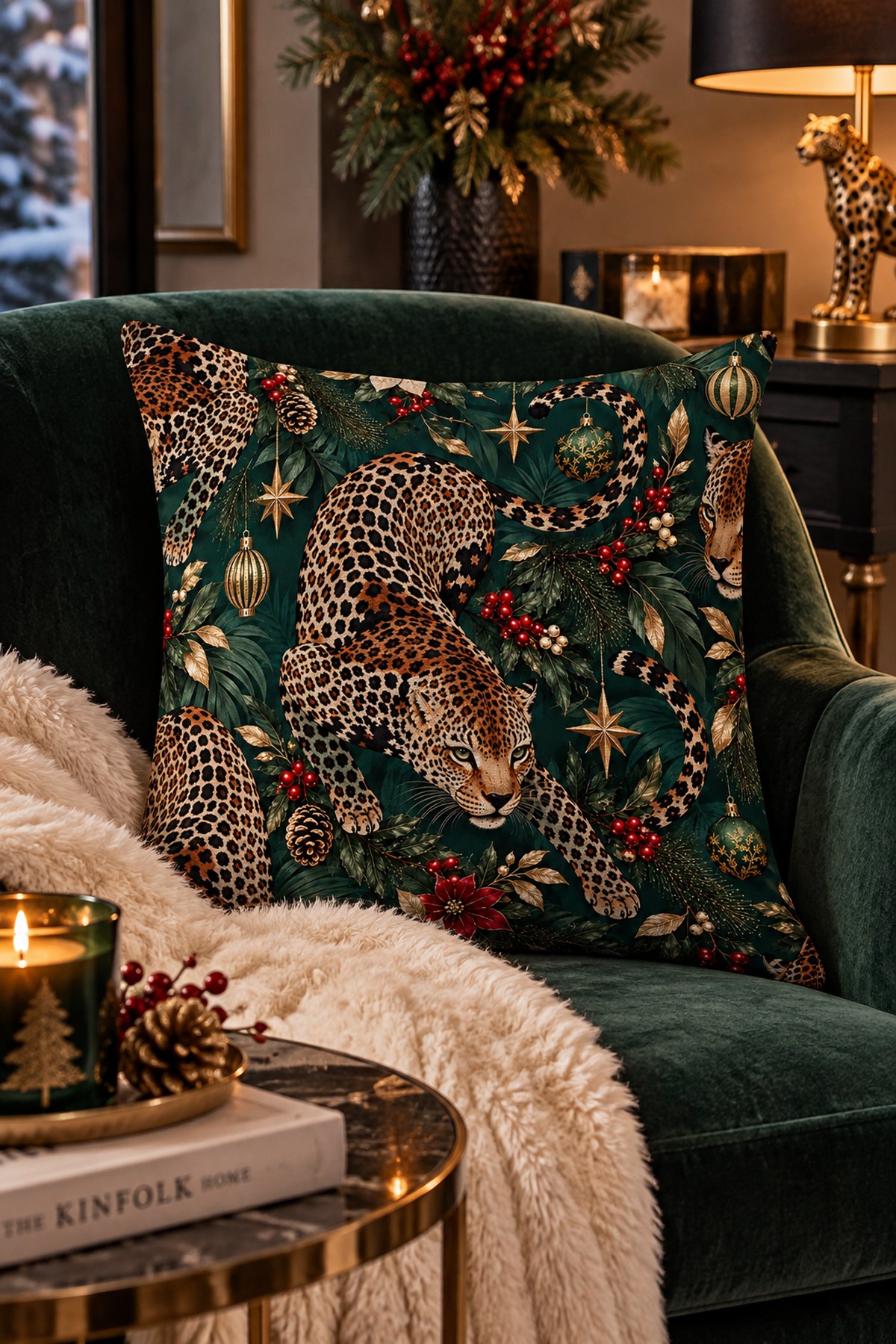 Evdek Christmas Çift Tarafı Baskılı Kırlent Kılıfı 6ECHD27 - 7065998