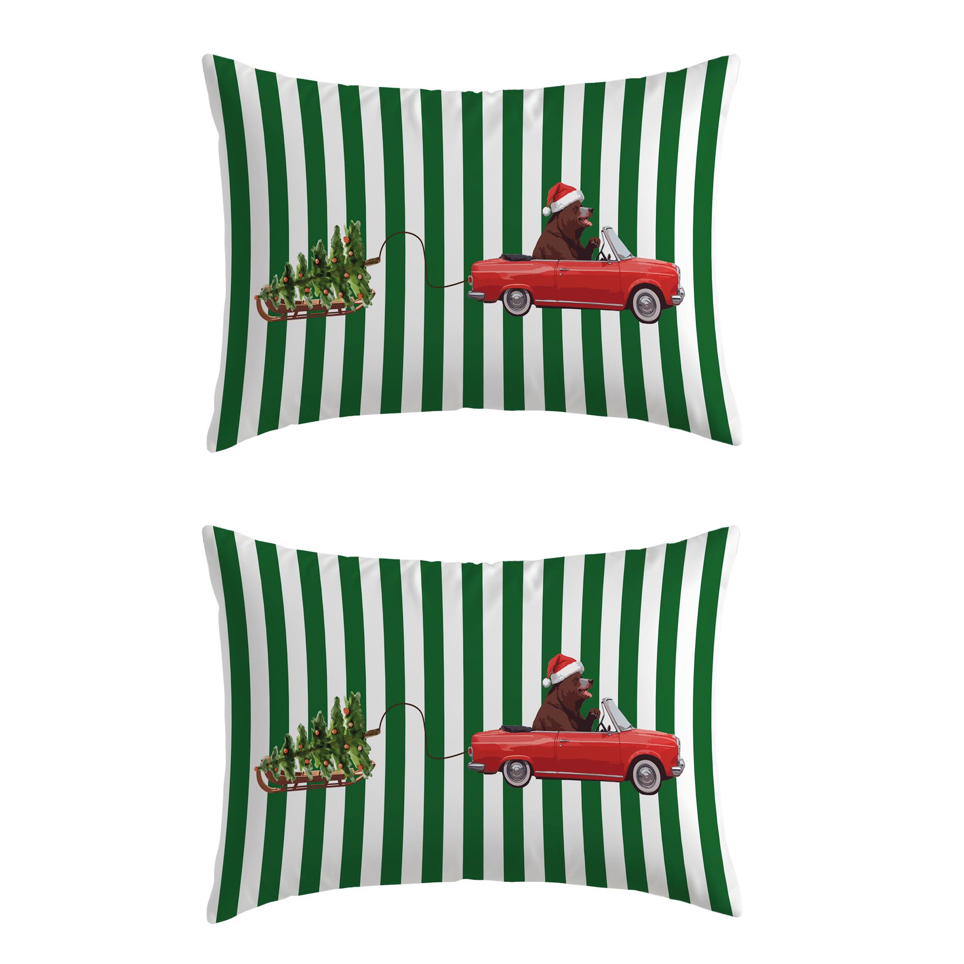 Evdek Christmas Çift Taraflı Dikdörtgen Kılıfı Ds8