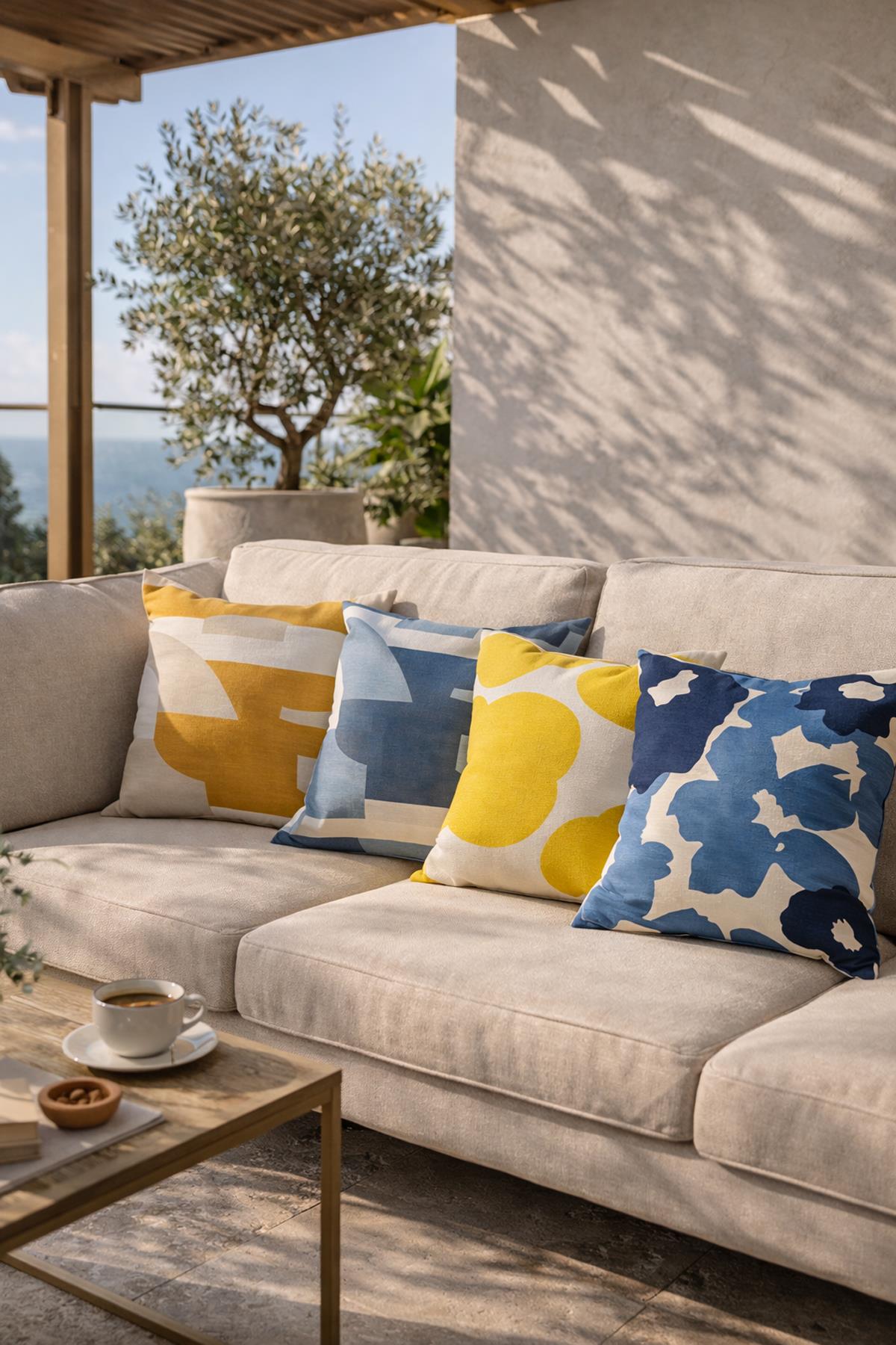 Evdek Çift Tarafı Baskılı 4’lü Kırlent Kılıfı 6EOD2