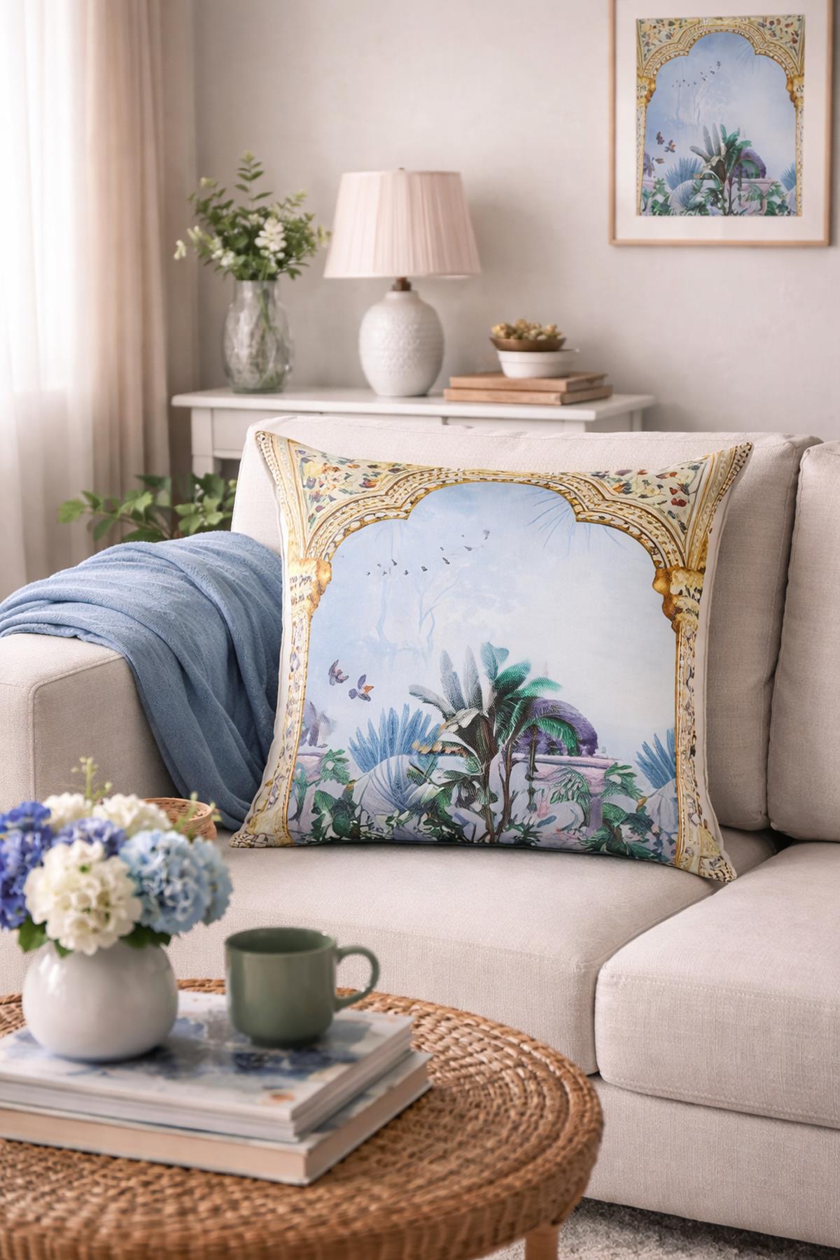 Evdek Çift Tarafı Baskılı Kırlent Kılıfı 6EBD37