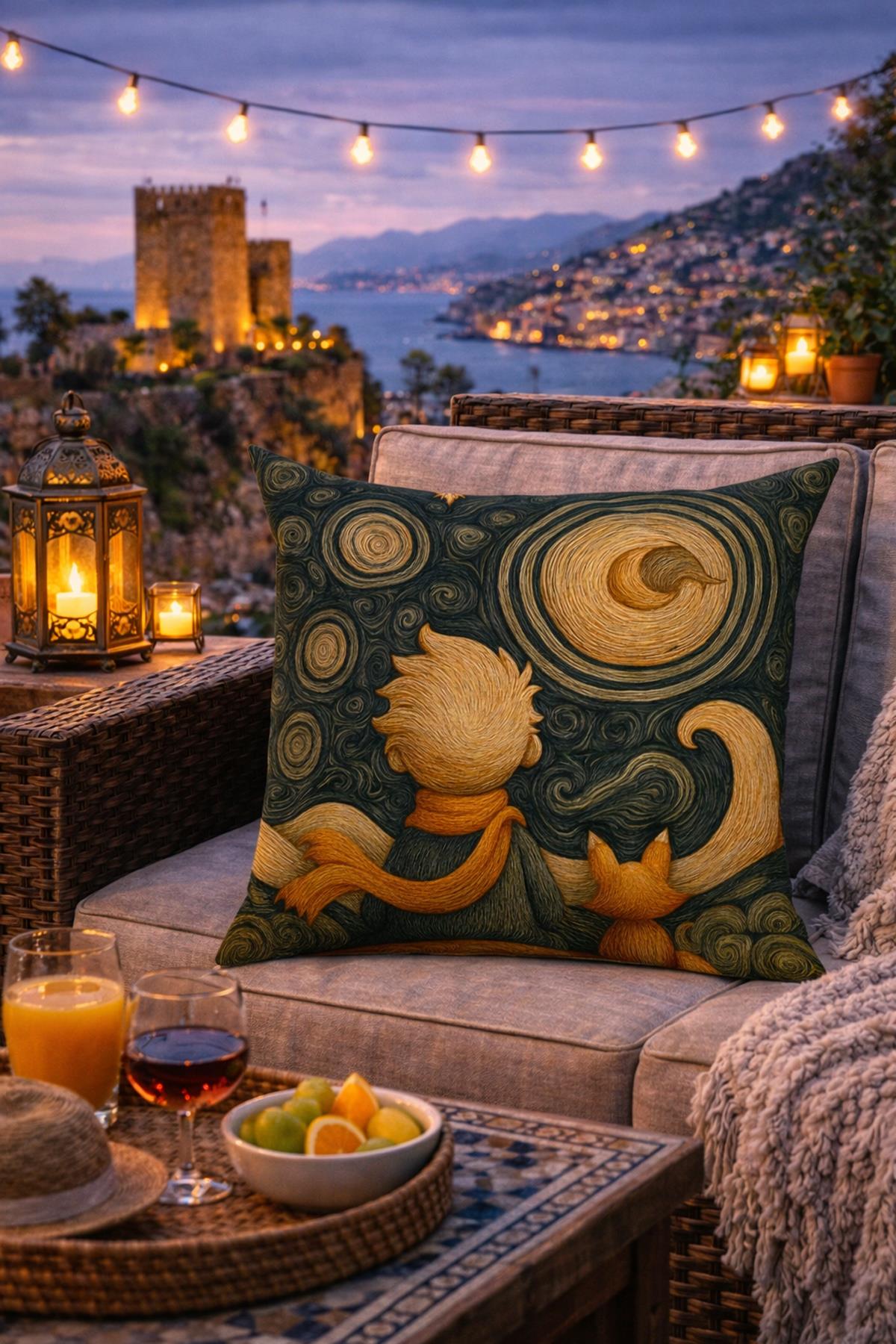 Evdek Çift Tarafı Baskılı Kırlent Kılıfı 6EOD50