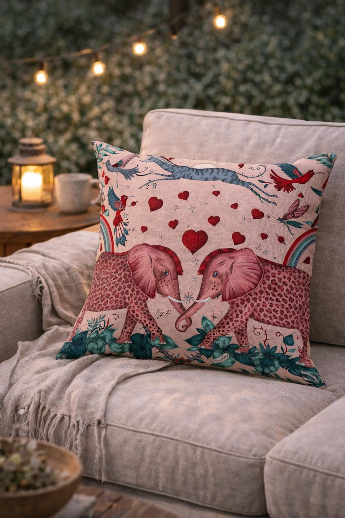 Evdek Çift Tarafı Baskılı Kırlent Kılıfı 6EOD12