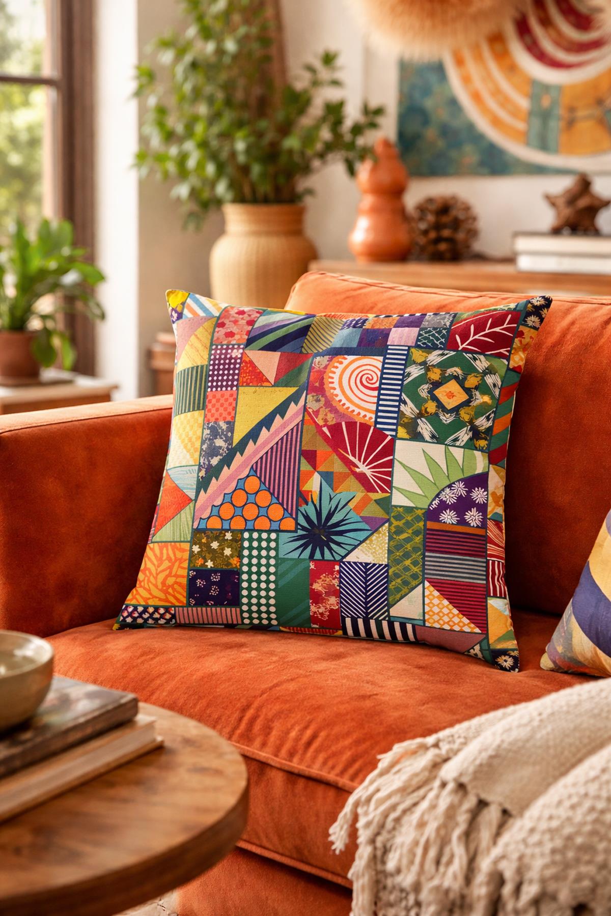 Evdek Çift Tarafı Baskılı Kırlent Kılıfı 6EOD34