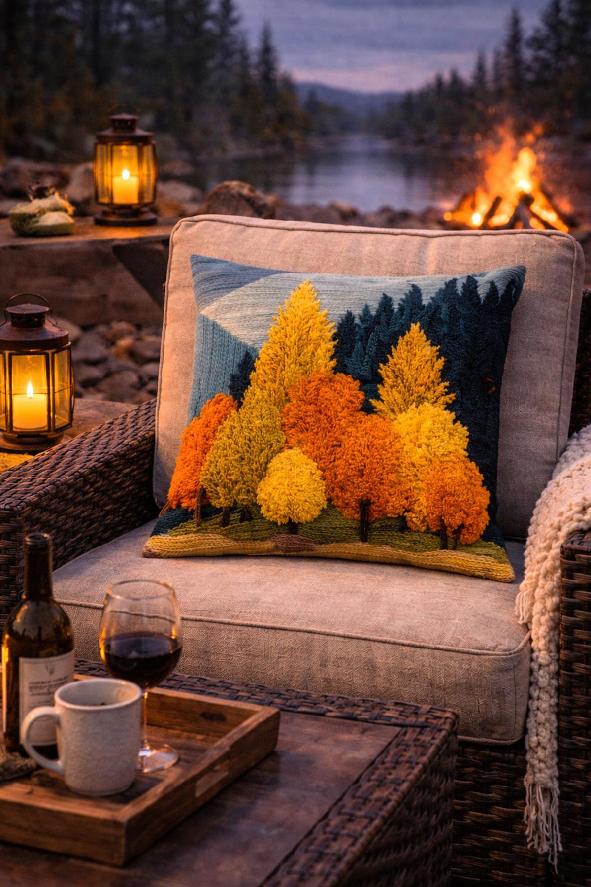 Evdek Çift Tarafı Baskılı Kırlent Kılıfı 6EOD44