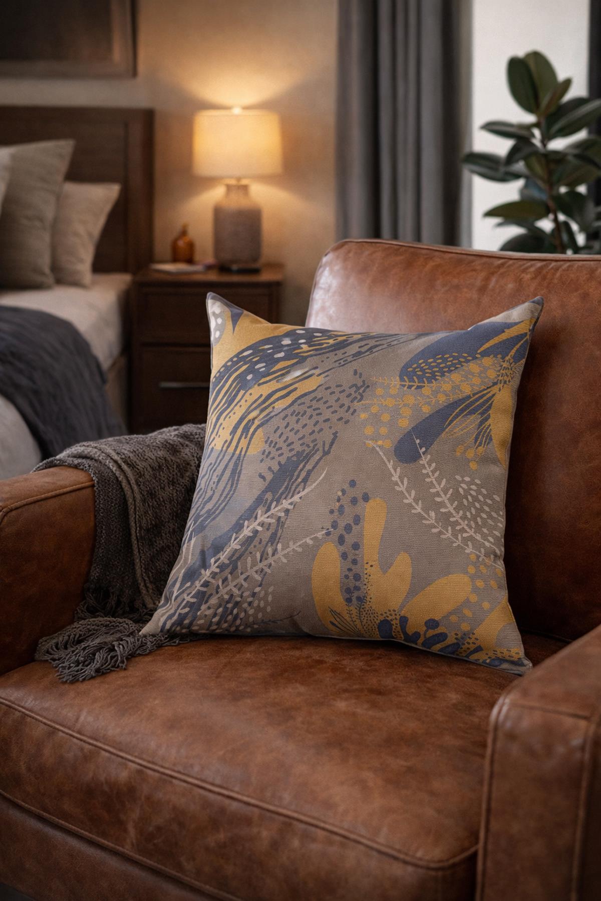 Evdek Çift Tarafı Baskılı Kırlent Kılıfı 6EOD3