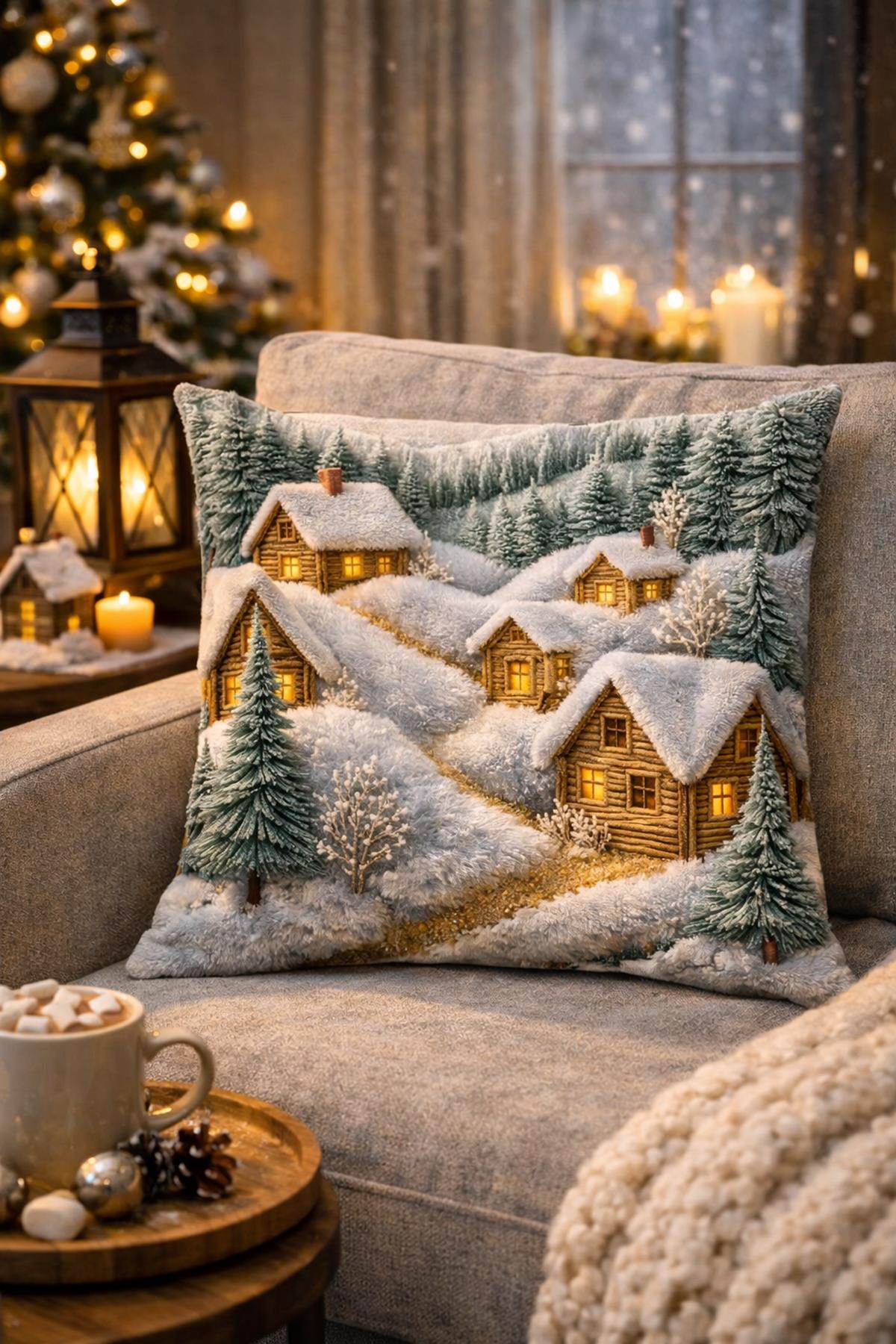 Evdek Çift Tarafı Baskılı Kırlent Kılıfı 6EOD41