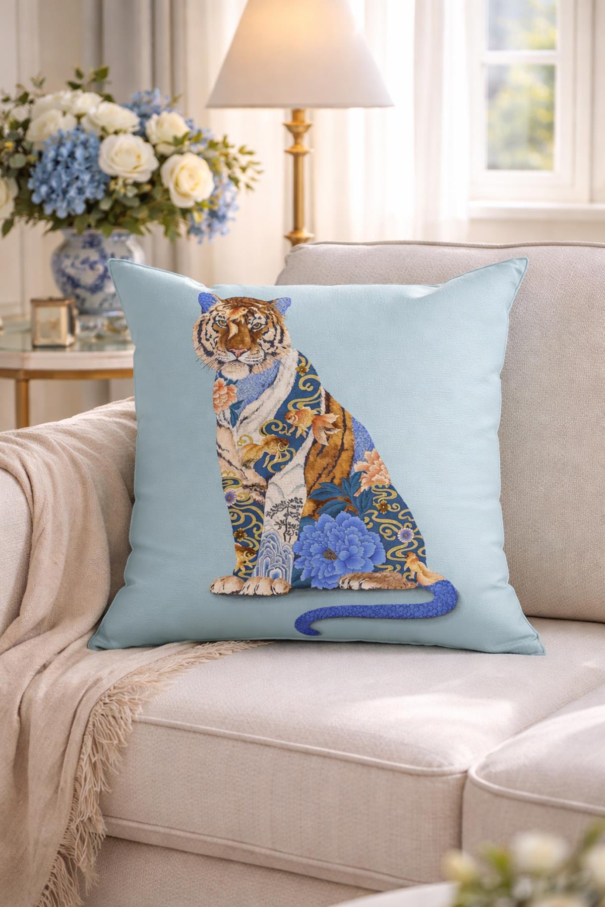 Evdek Çift Tarafı Baskılı Kırlent Kılıfı 6EOD24