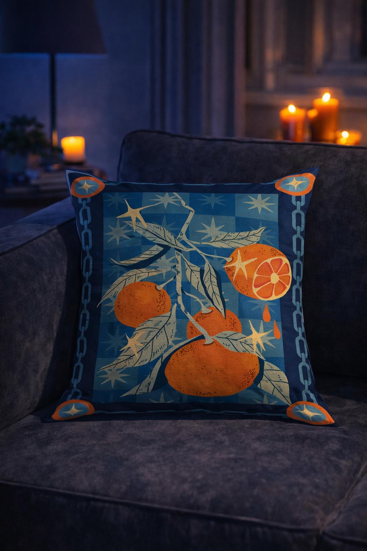 Evdek Çift Tarafı Baskılı Kırlent Kılıfı 6EOD21