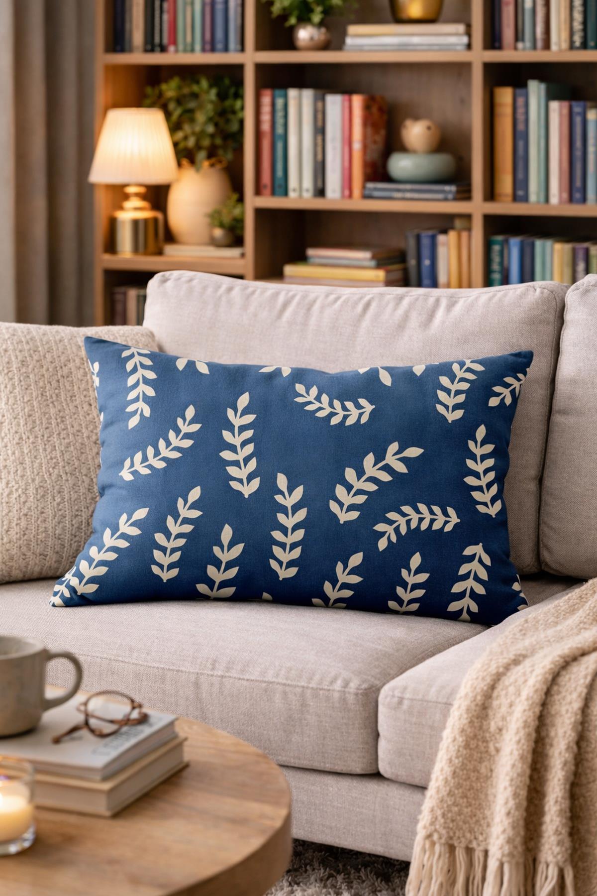 Evdek Çift Taraflı Dikdörtgen Kırlent Kılıfı TK29