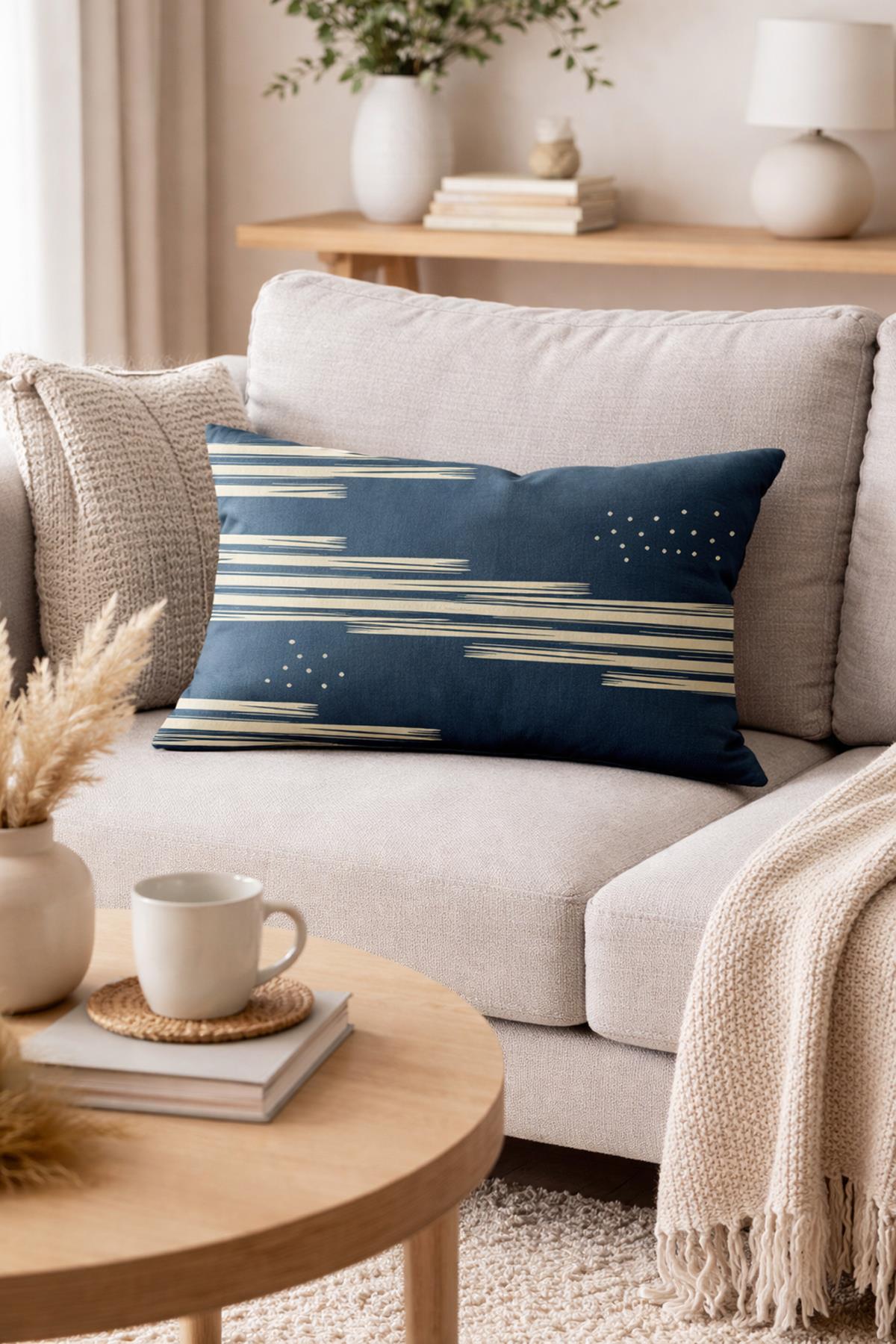 Evdek Çift Taraflı Dikdörtgen Kırlent Kılıfı TK21