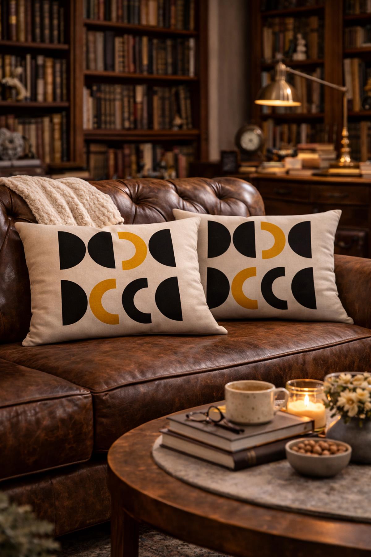 Evdek Çift Taraflı Dikdörtgen Kırlent Kılıf 2'li Ds86