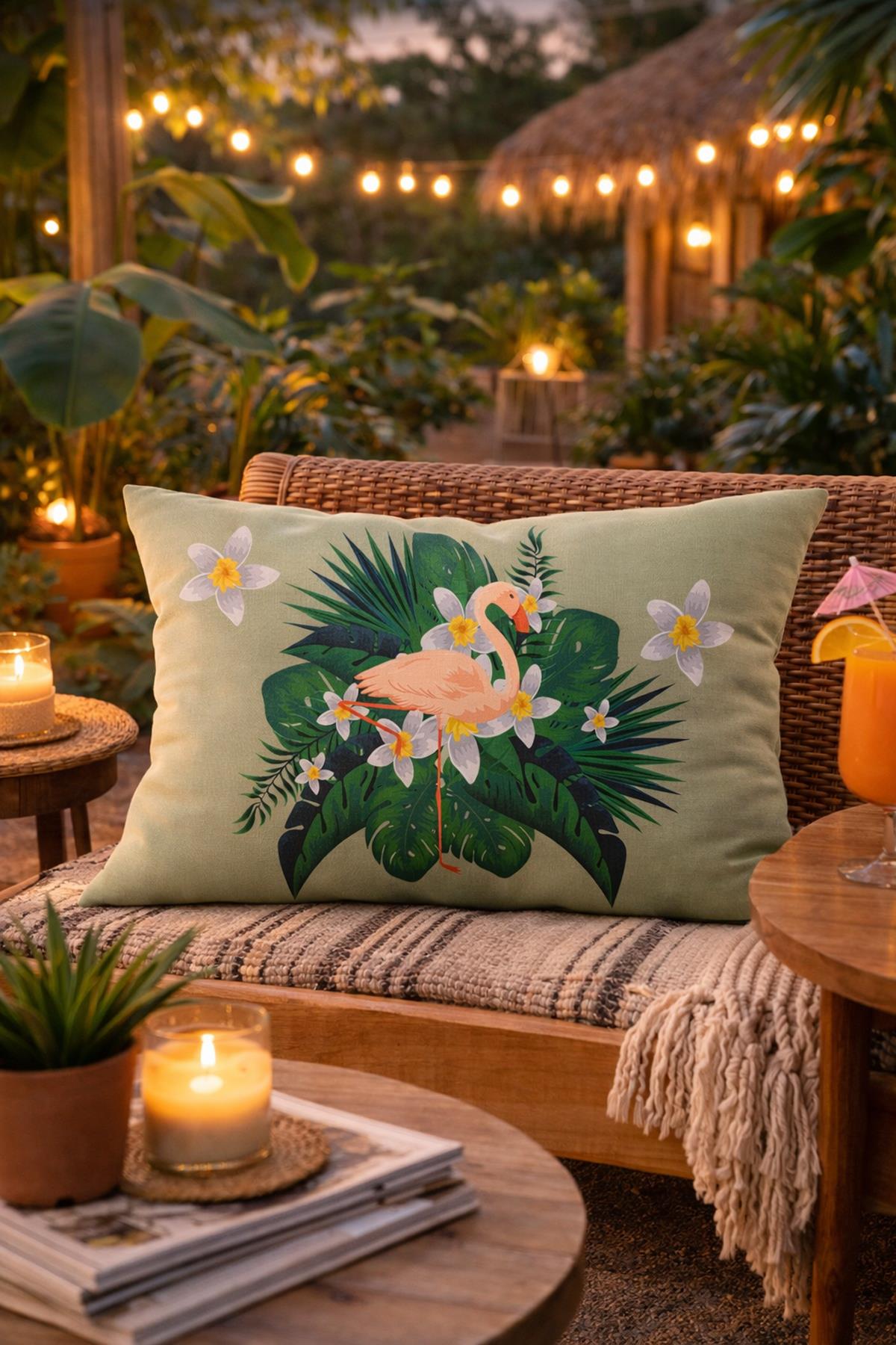 Evdek Çift Taraflı Dikdörtgen Kırlent Kılıfı TK33