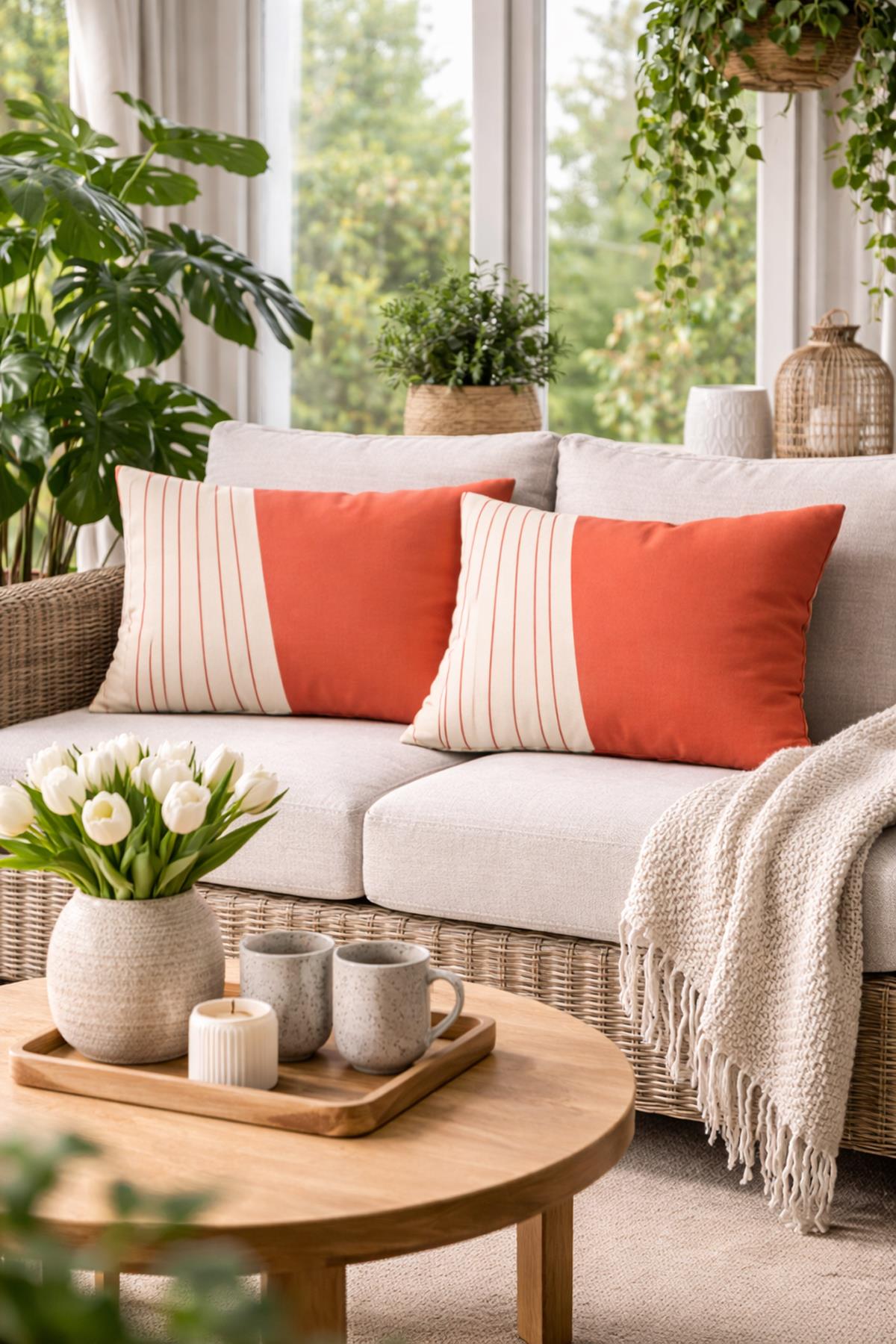 Evdek Çift Taraflı Dikdörtgen Kırlent Kılıf 2'li Ds30