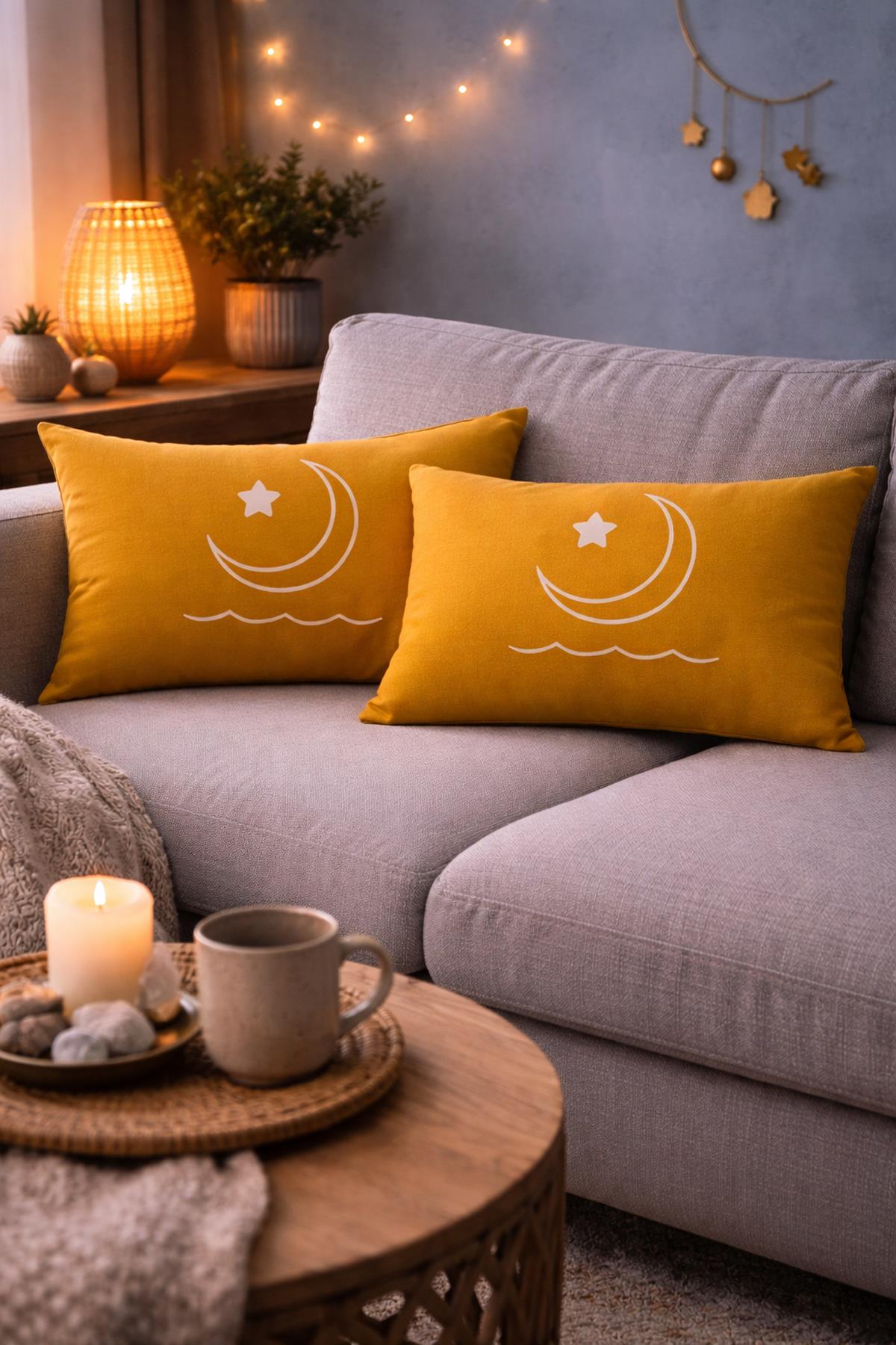 Evdek Çift Taraflı Dikdörtgen Kırlent Kılıf 2'li Ds4