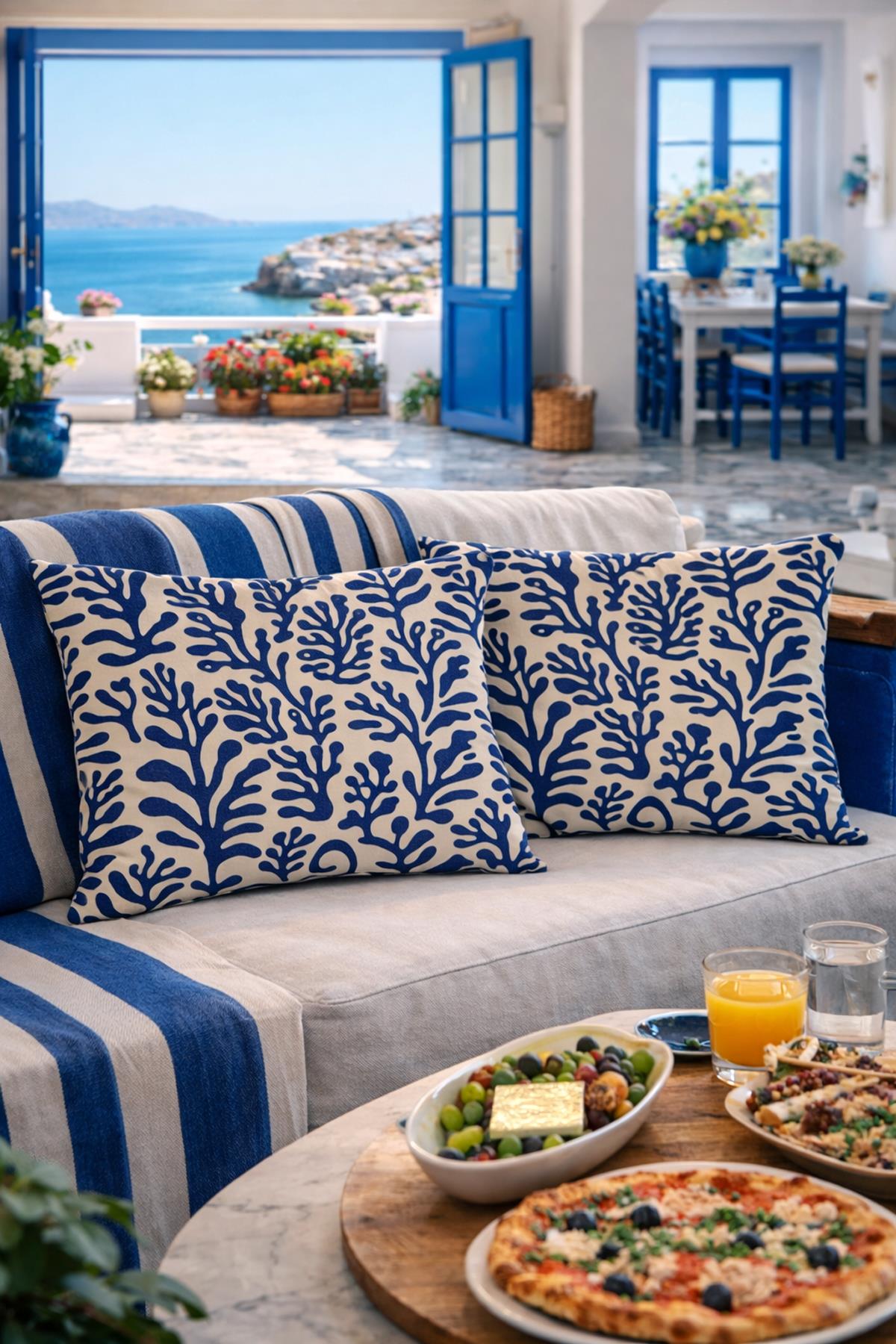 Evdek Çift Taraflı Dikdörtgen Kırlent Kılıf 2'li Ds100