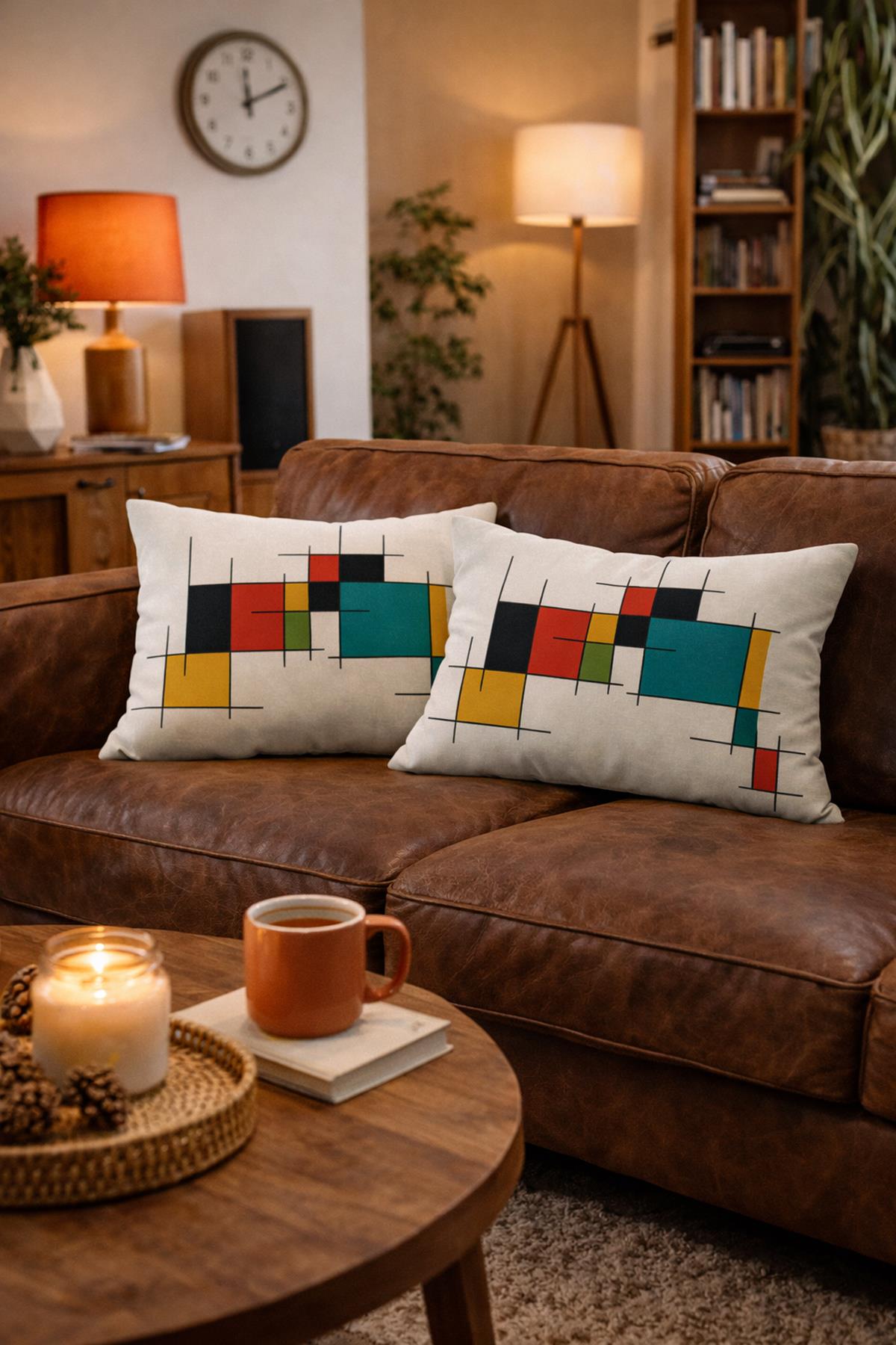 Evdek Çift Taraflı Dikdörtgen Kırlent Kılıf 2'li Ds19