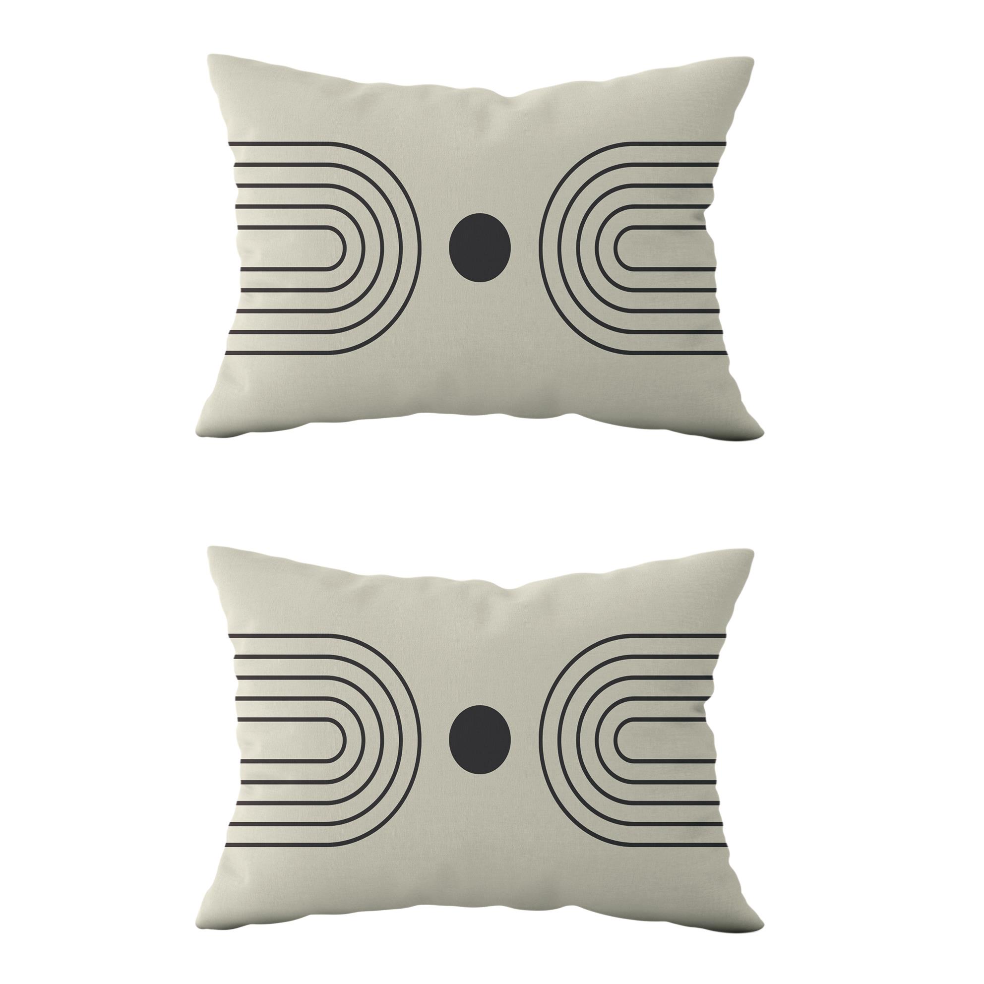 Evdek Çift Taraflı Dikdörtgen Kırlent Kılıf 2'li Ds51