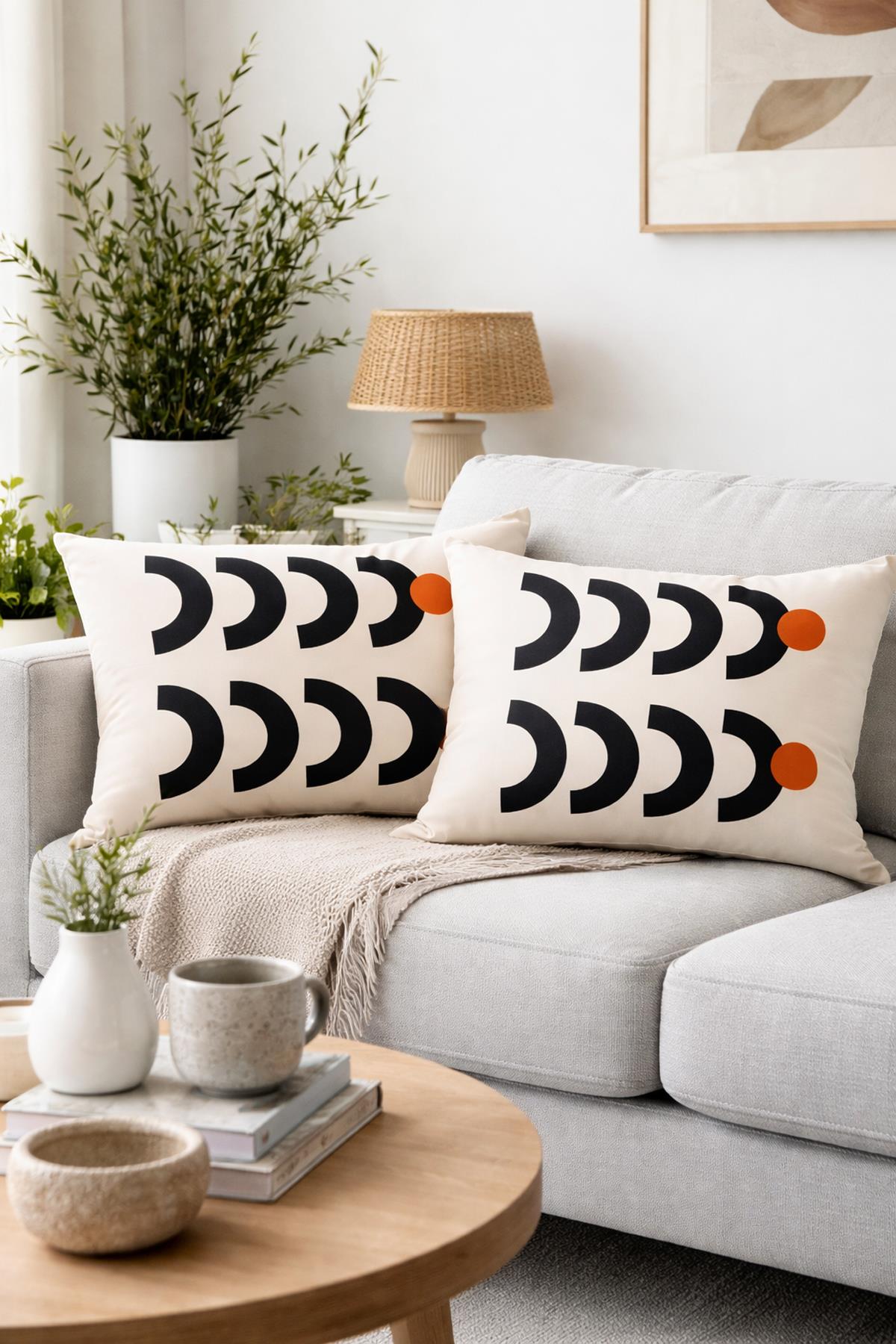 Evdek Çift Taraflı Dikdörtgen Kırlent Kılıf 2'li Ds84