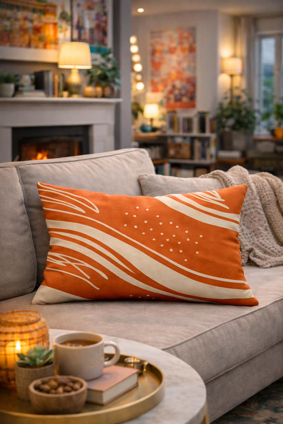 Evdek Çift Taraflı Dikdörtgen Kırlent Kılıfı TK20