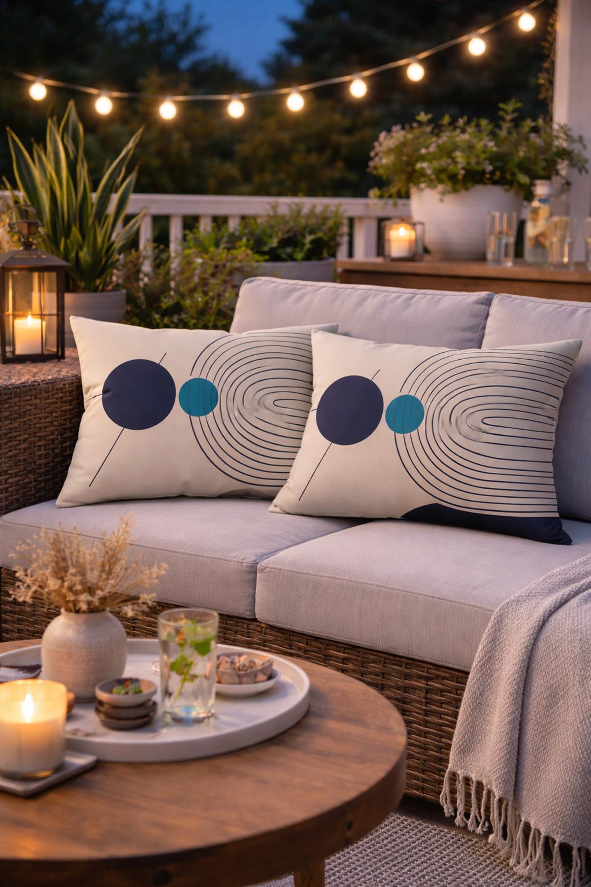 Evdek Çift Taraflı Dikdörtgen Kırlent Kılıf 2'li Ds66