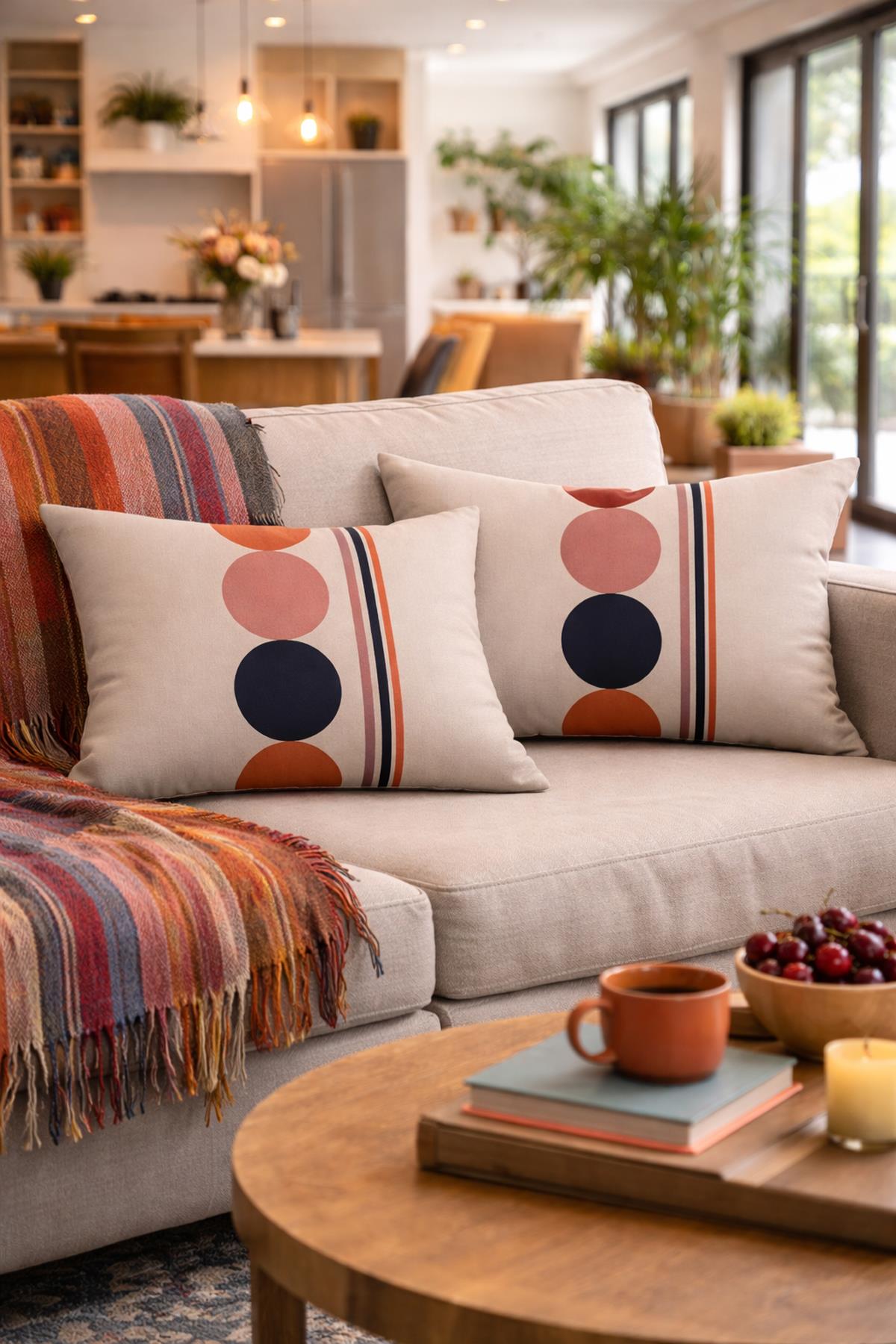 Evdek Çift Taraflı Dikdörtgen Kırlent Kılıf 2'li Ds93