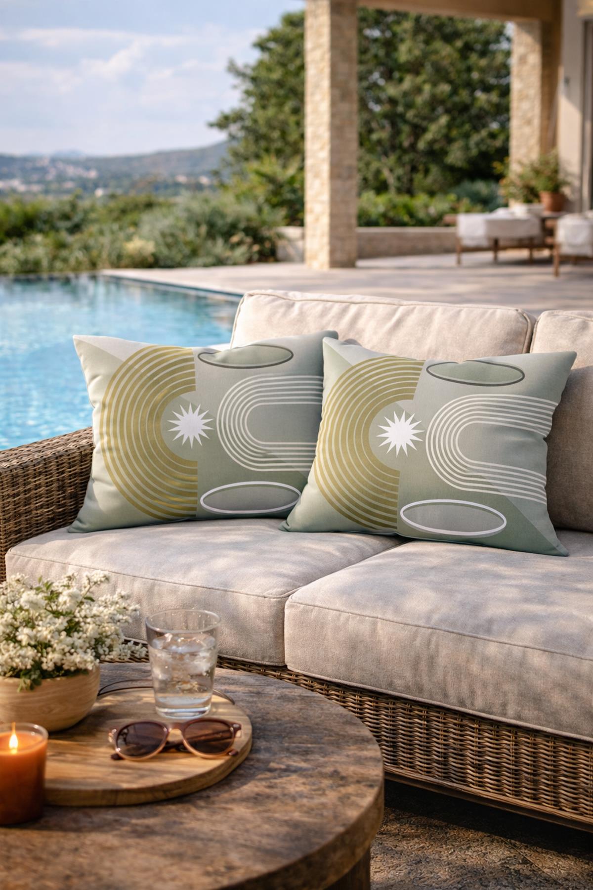 Evdek Çift Taraflı Dikdörtgen Kırlent Kılıf 2'li Ds48