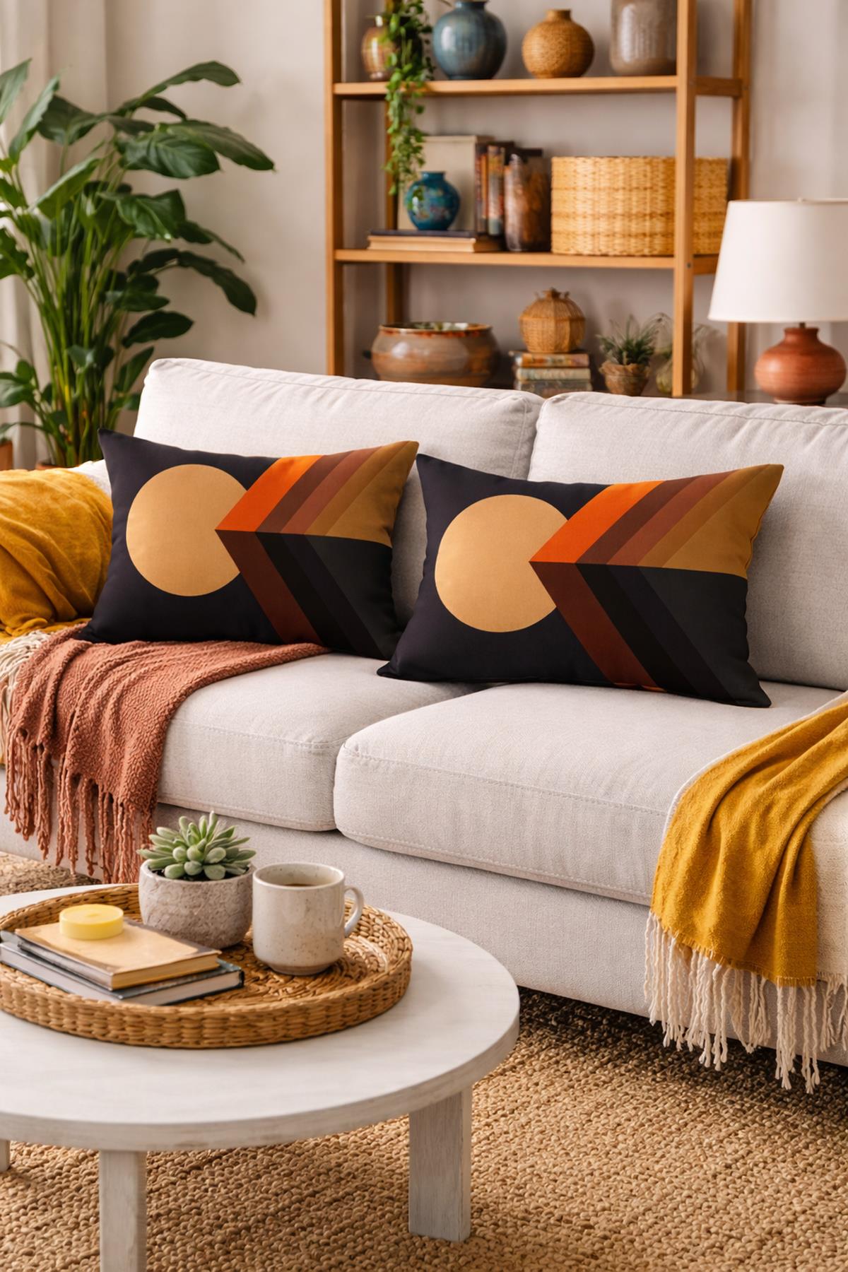 Evdek Çift Taraflı Dikdörtgen Kırlent Kılıf 2'li Ds82