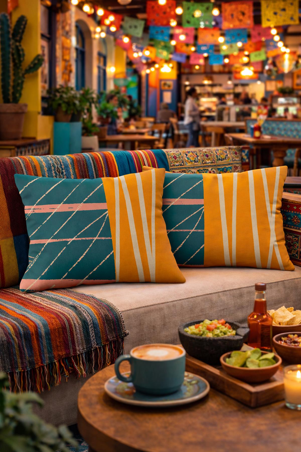 Evdek Çift Taraflı Dikdörtgen Kırlent Kılıf 2'li Ds97