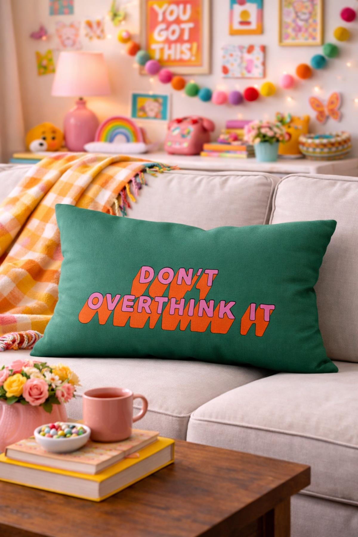 Evdek Çift Taraflı Dikdörtgen Kırlent Kılıfı 6EMD11 - 7061273