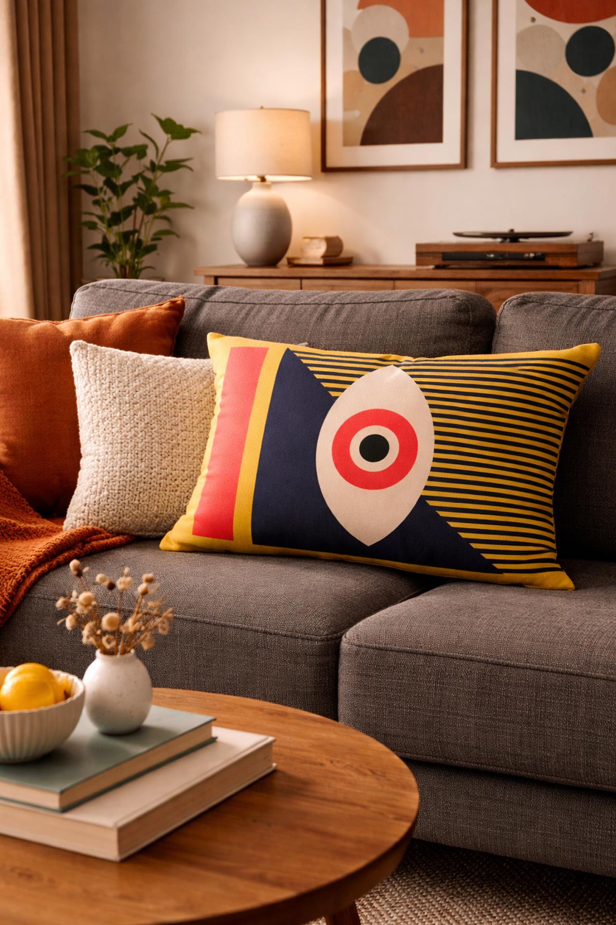 Evdek Çift Taraflı Dikdörtgen Kırlent Kılıfı TK3