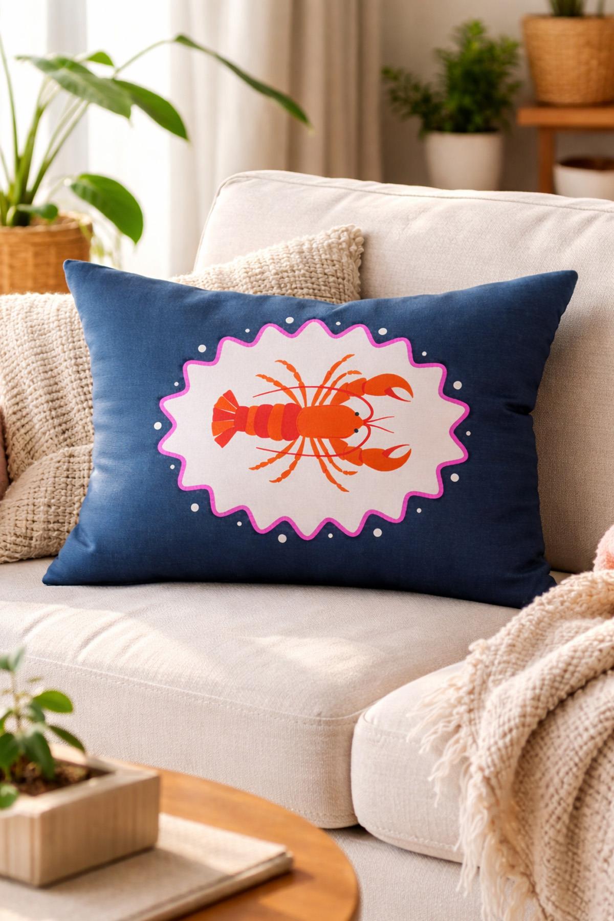 Evdek Çift Taraflı Dikdörtgen Kırlent Kılıfı TK1