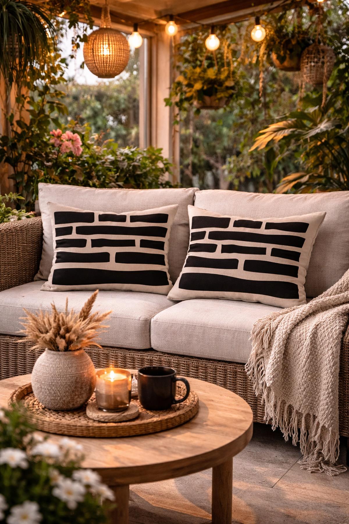 Evdek Çift Taraflı Dikdörtgen Kırlent Kılıf 2'li Ds36