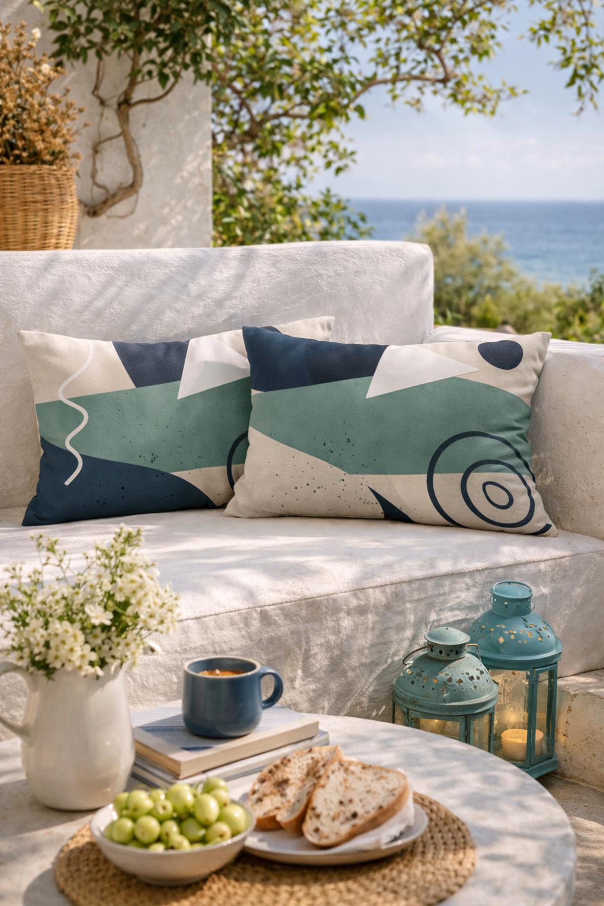 Evdek Çift Taraflı Dikdörtgen Kırlent Kılıf 2'li Ds14