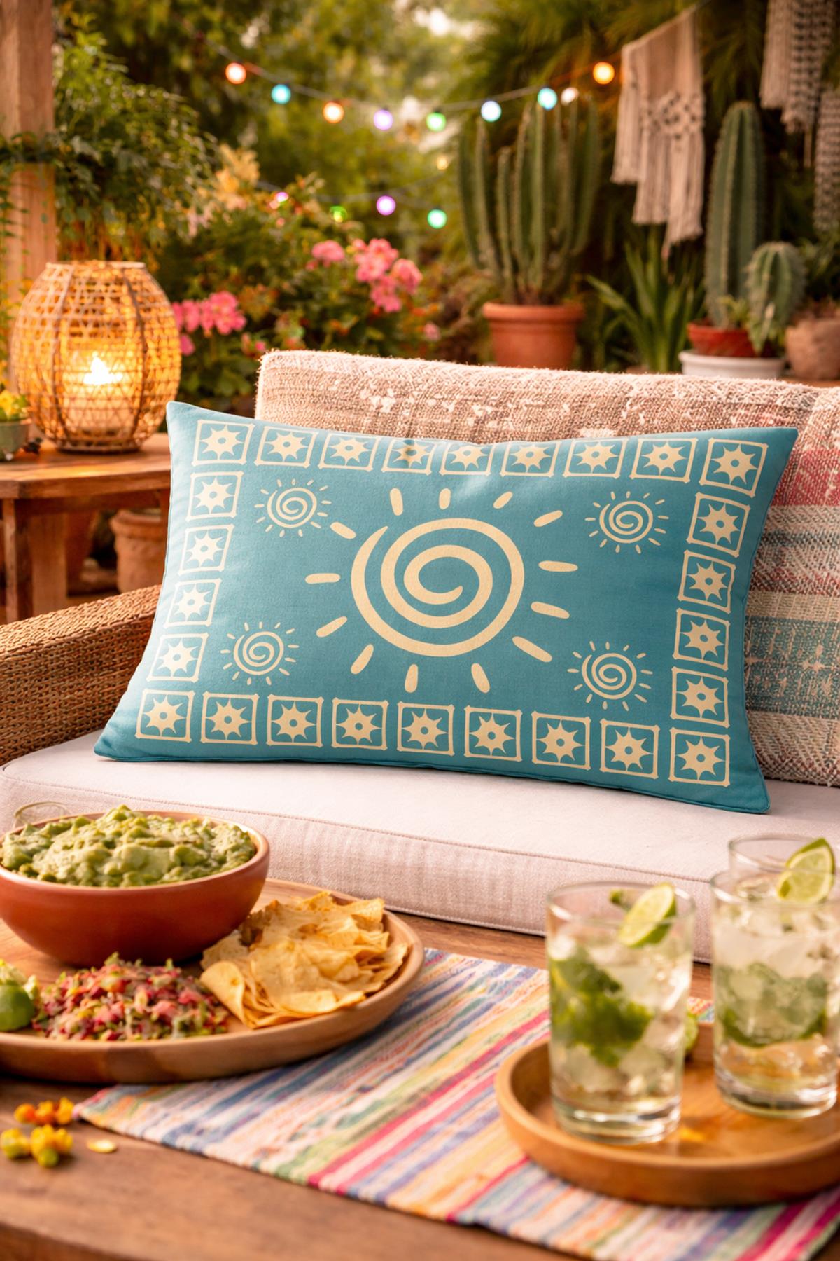 Evdek Çift Taraflı Dikdörtgen Kırlent Kılıfı TK37