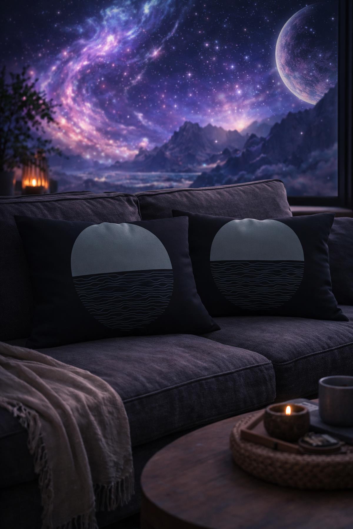 Evdek Çift Taraflı Dikdörtgen Kırlent Kılıf 2'li Ds27