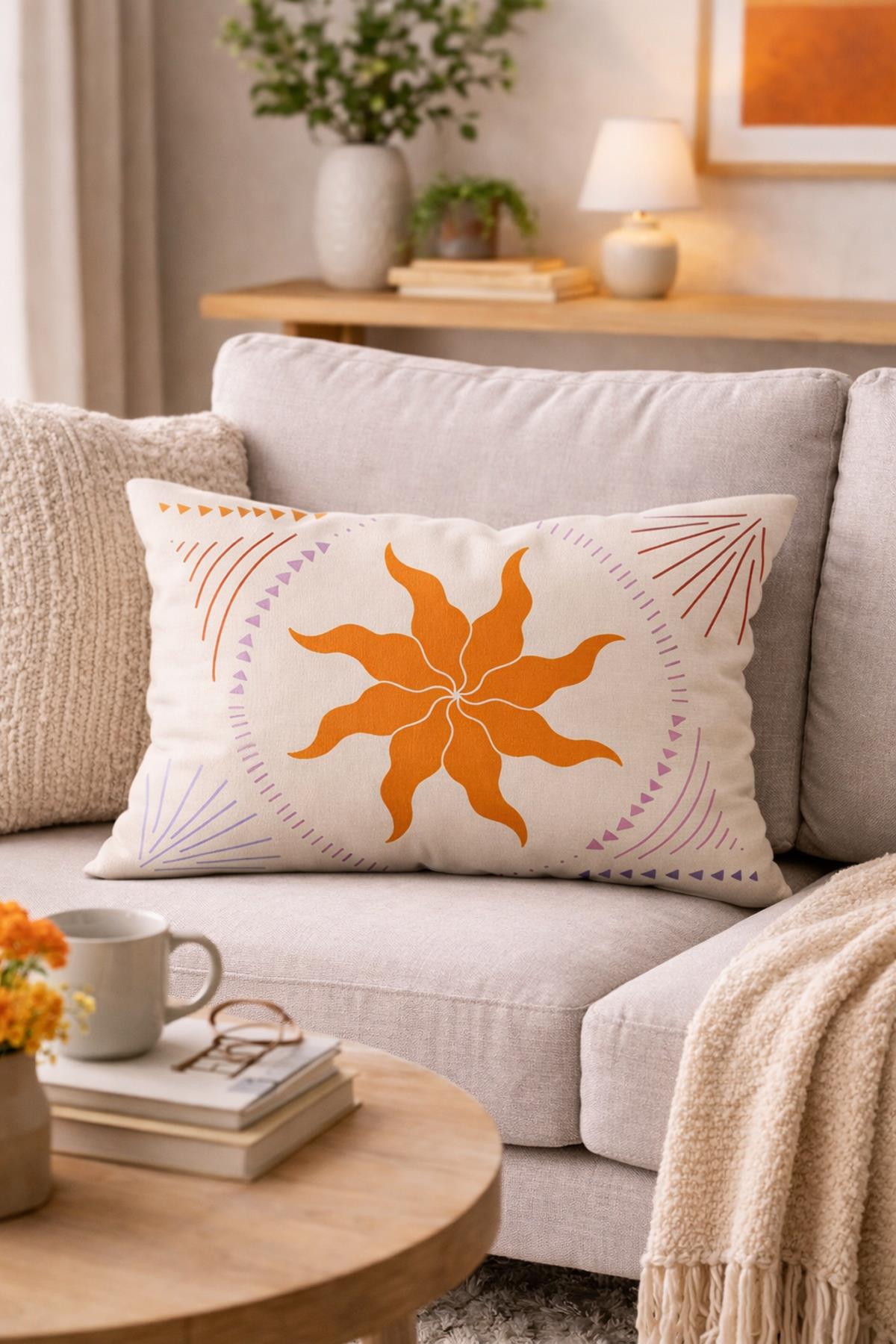 Evdek Çift Taraflı Dikdörtgen Kırlent Kılıfı TK25