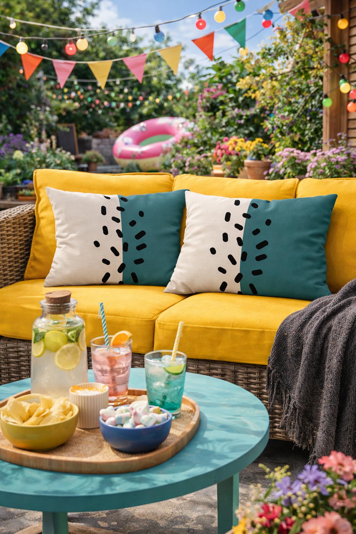 Evdek Çift Taraflı Dikdörtgen Kırlent Kılıf 2'li Ds35