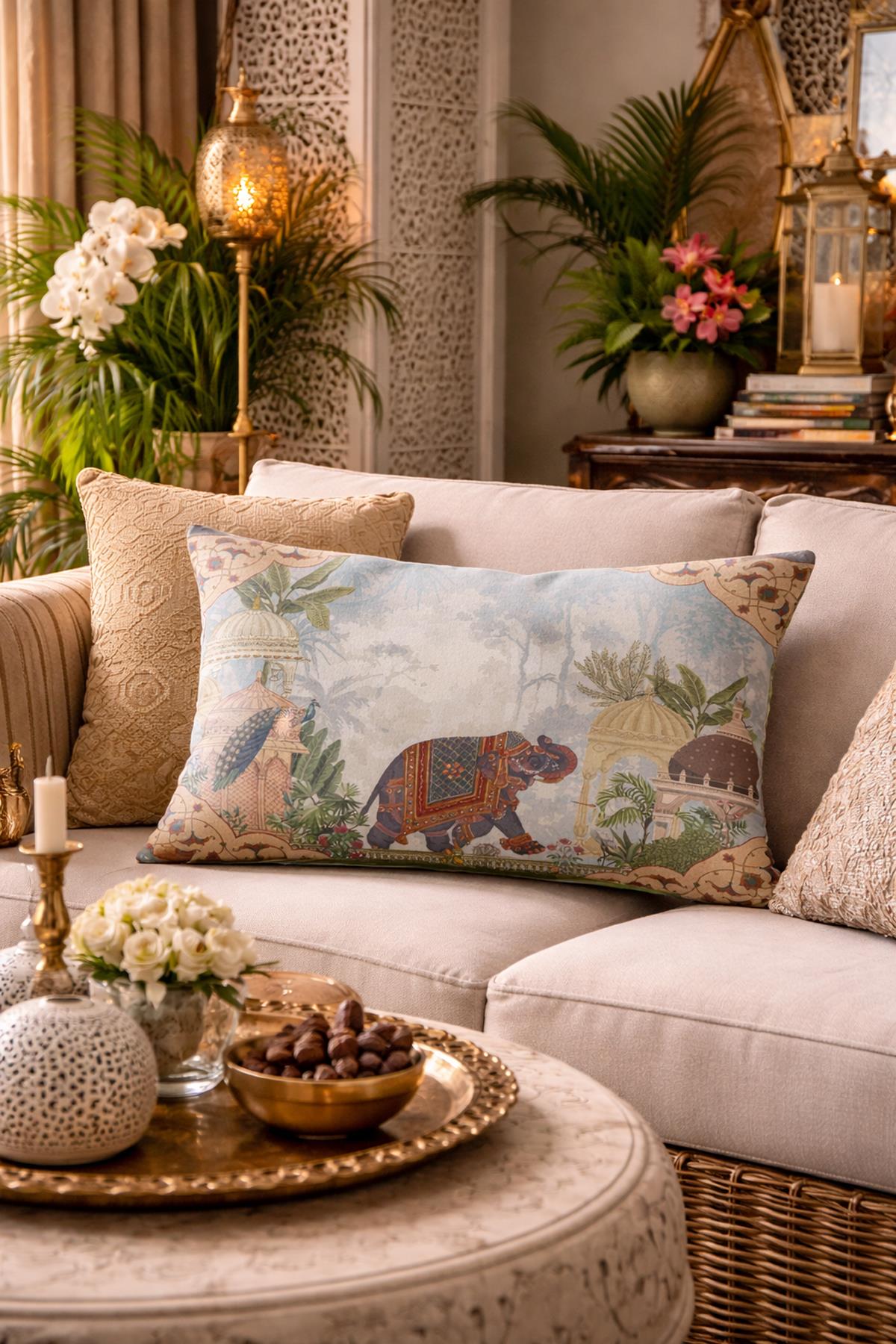 Evdek Çift Taraflı Dikdörtgen Kırlent Kılıfı TK44