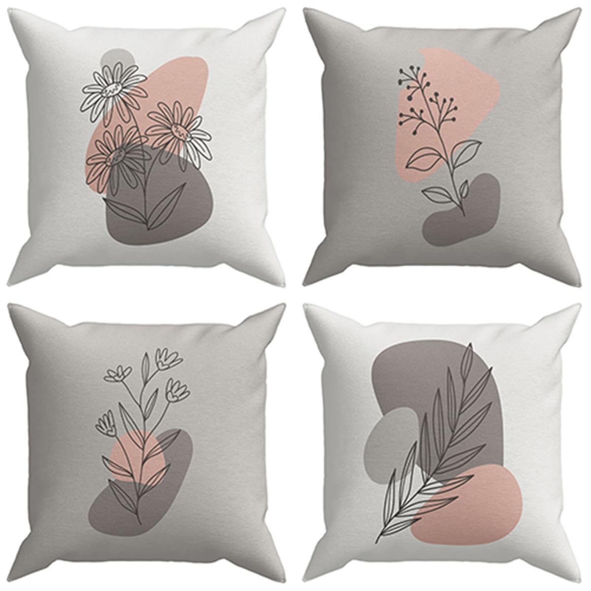 Evdek Exotic 4'lü Kırlent Kılıf Ds49 45x45 Cm