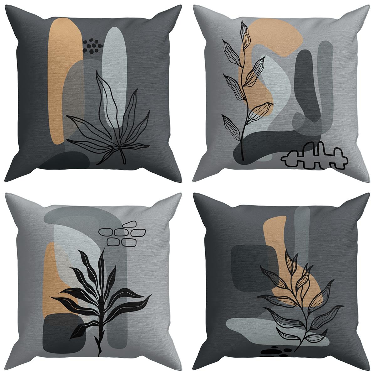 Evdek Exotic 4'lü Kırlent Kılıf Ds63 45x45 Cm