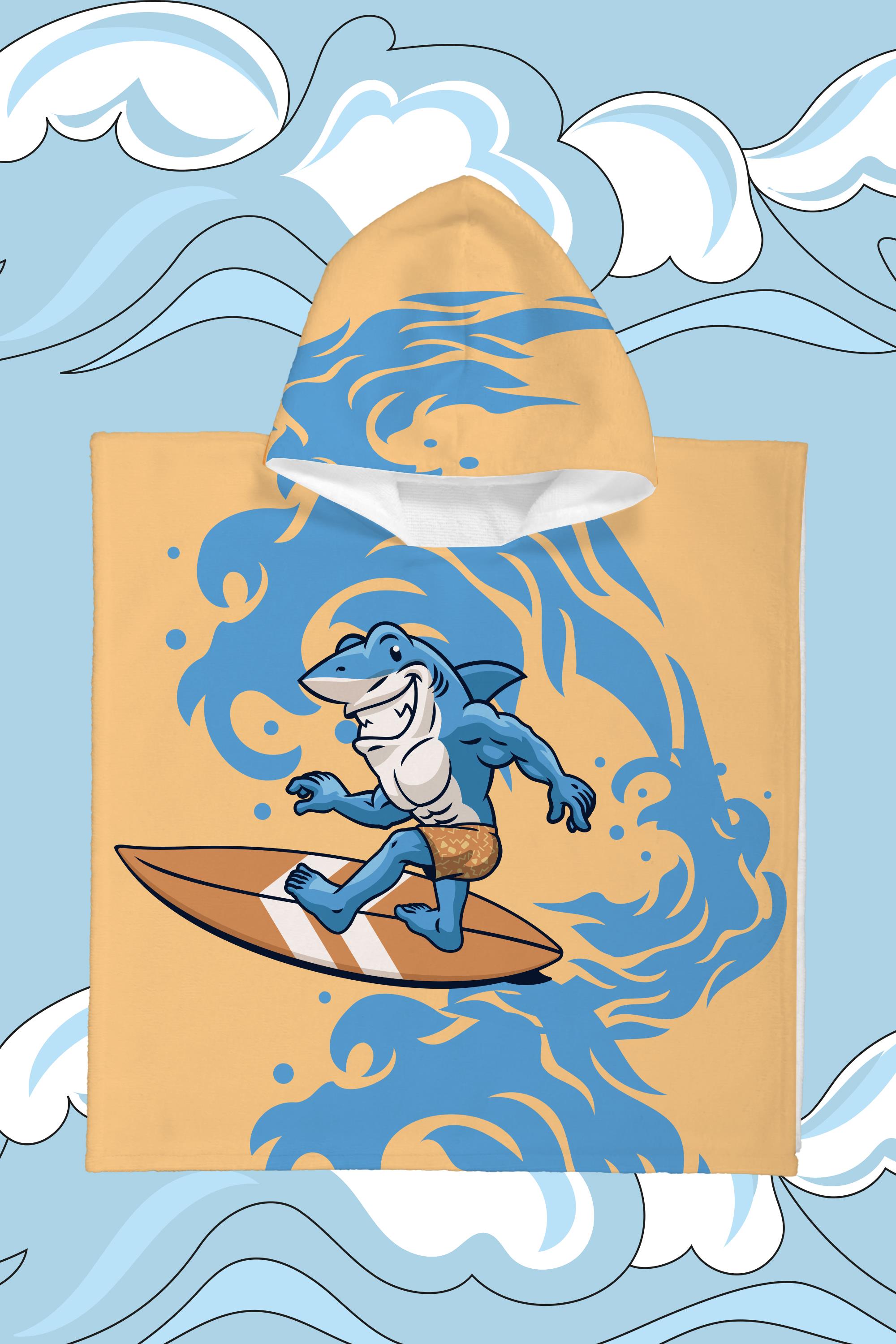 Evdek King Of Surfing Çocuk Panço Plaj Havlusu