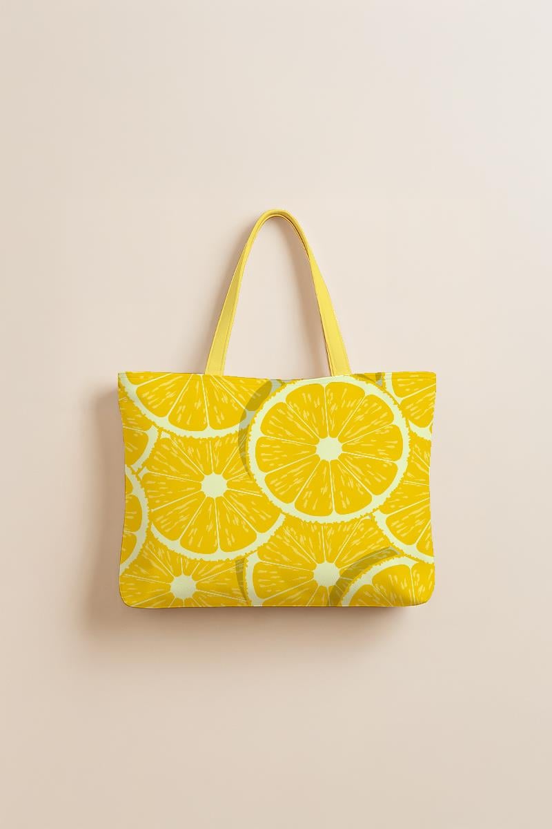 Evdek Lemonade Plaj Havlulu Plaj Çantası 35x40 Cm