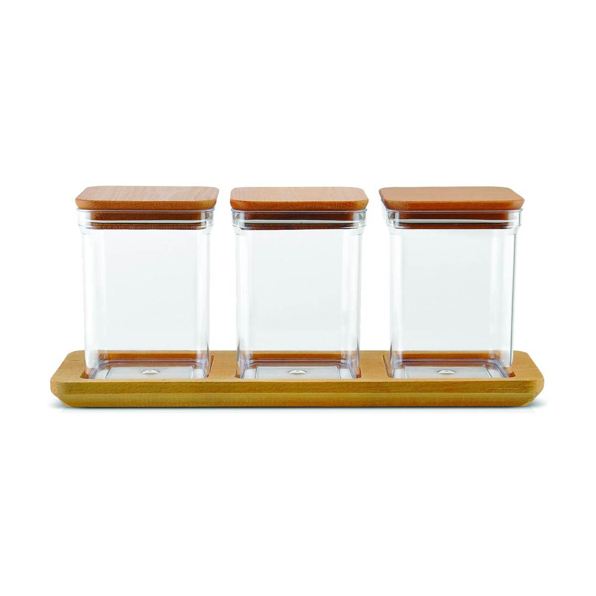 Evdek Standlı 3'lü Saklama Kabı Seti 37x16 Cm