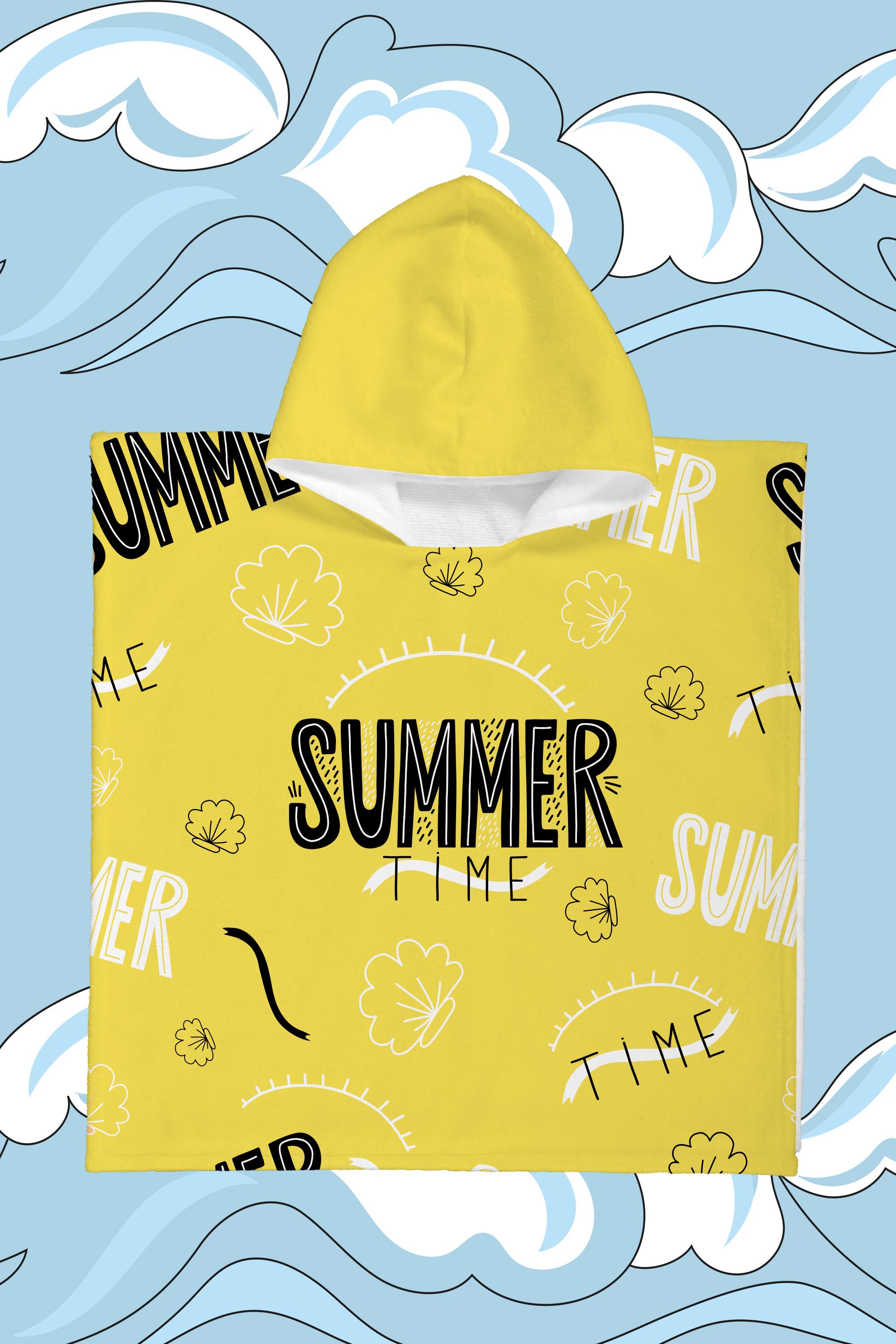 Evdek Summer Çocuk Panço Plaj Havlusu